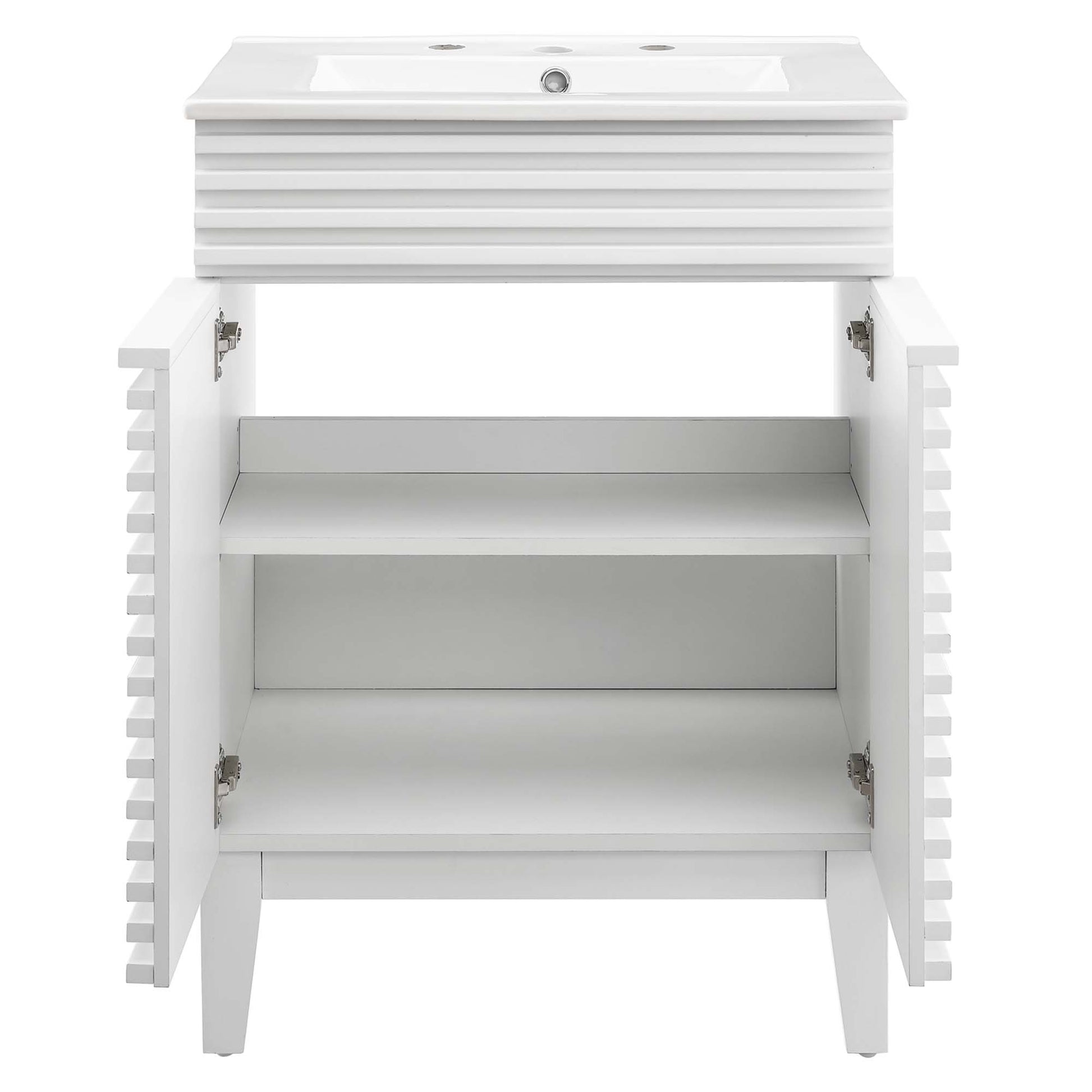 Render 18" and 24" Bathroom Vanities with White Basin Included