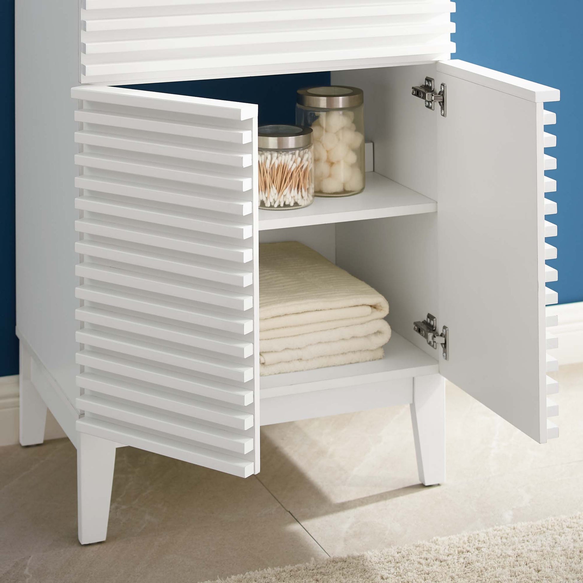 Render 18" and 24" Bathroom Vanities with White Basin Included