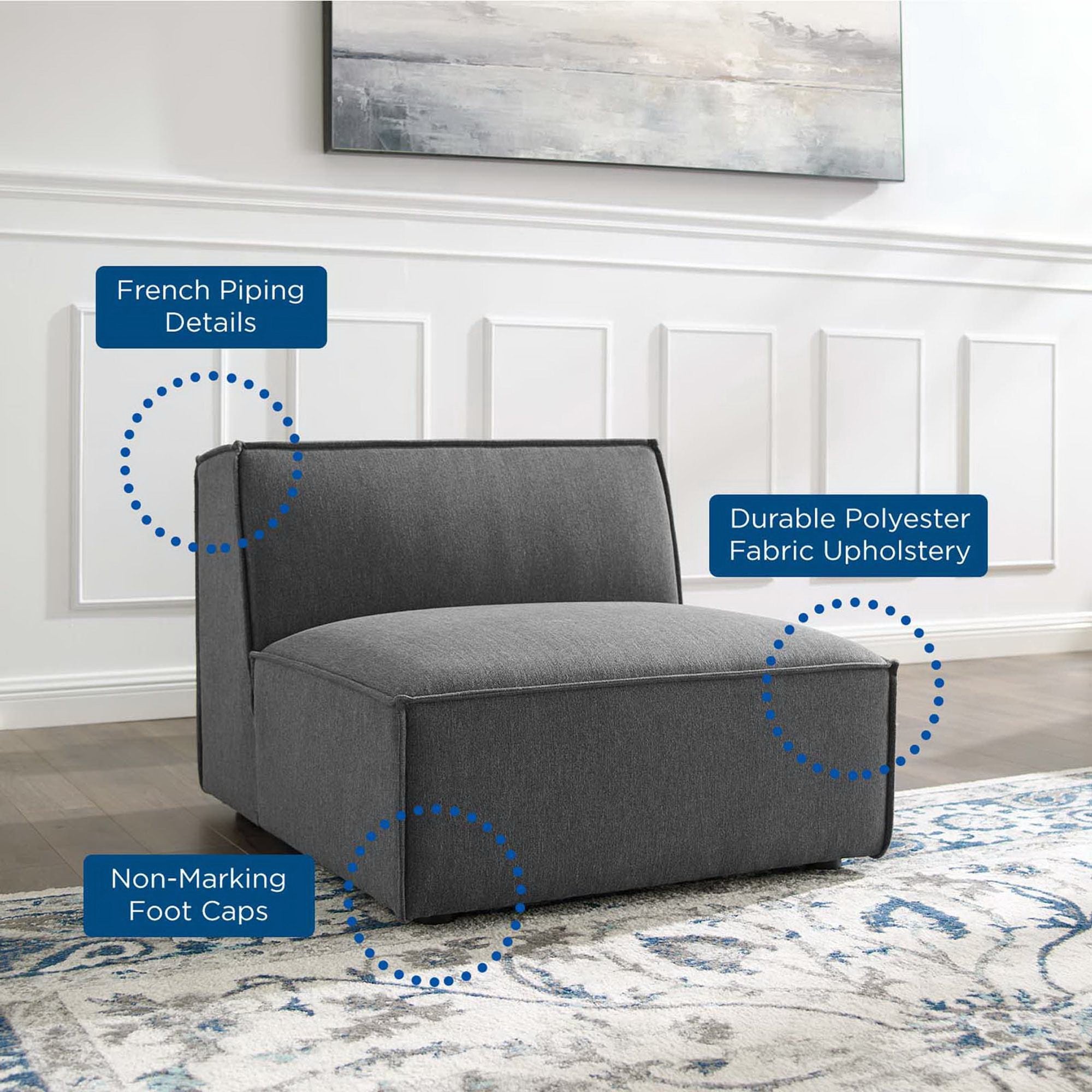 Restore Sectional Sofa Armless Chair