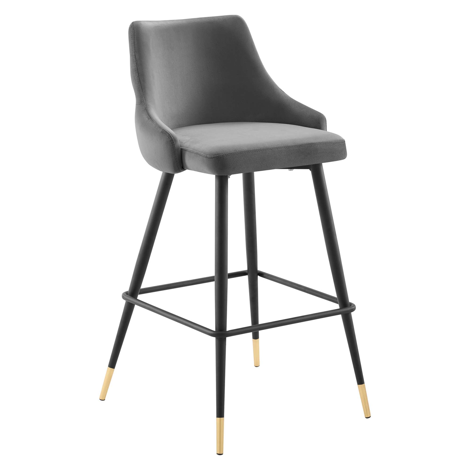 Adorn Performance Velvet Bar Stool - Gray