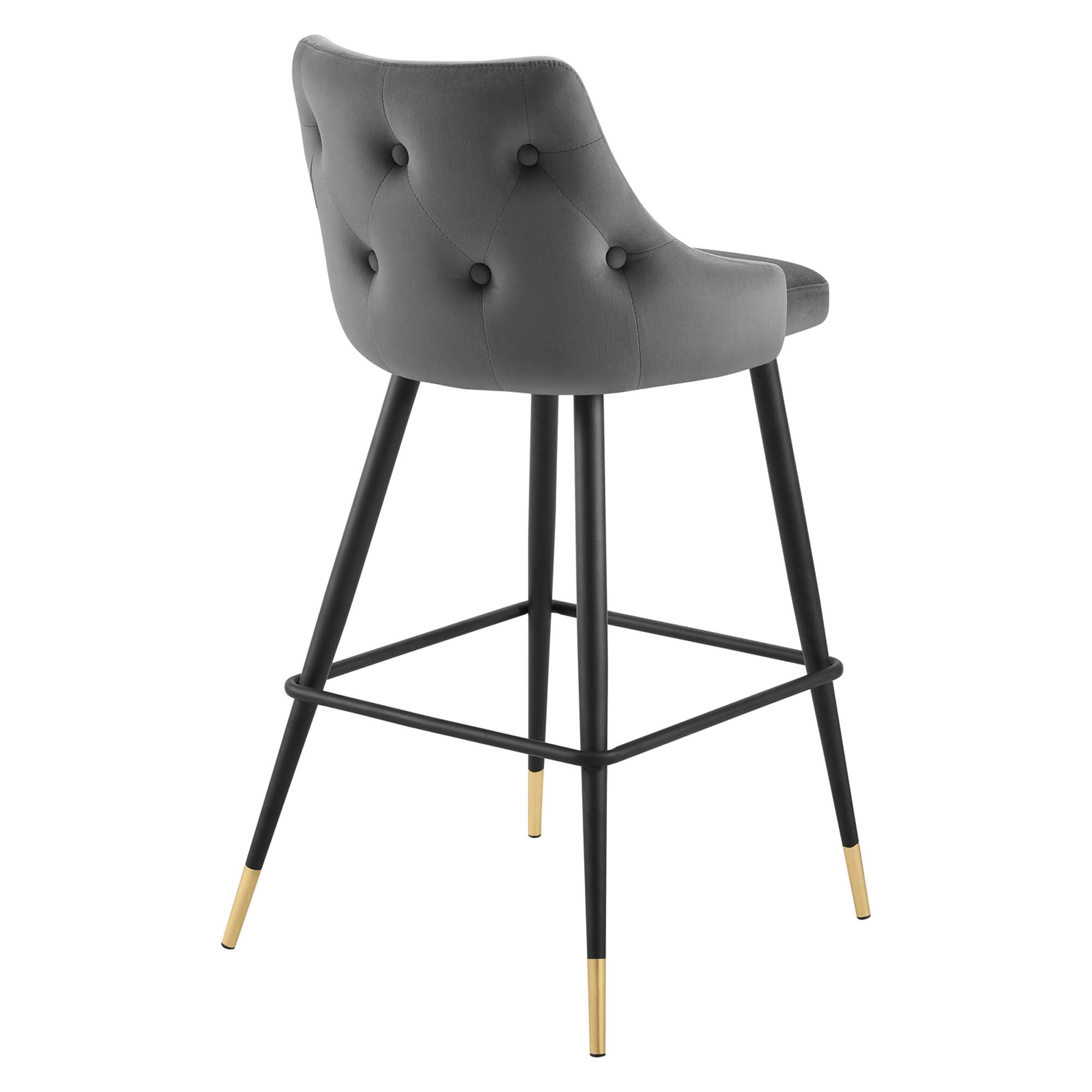 Adorn Performance Velvet Bar Stool - White