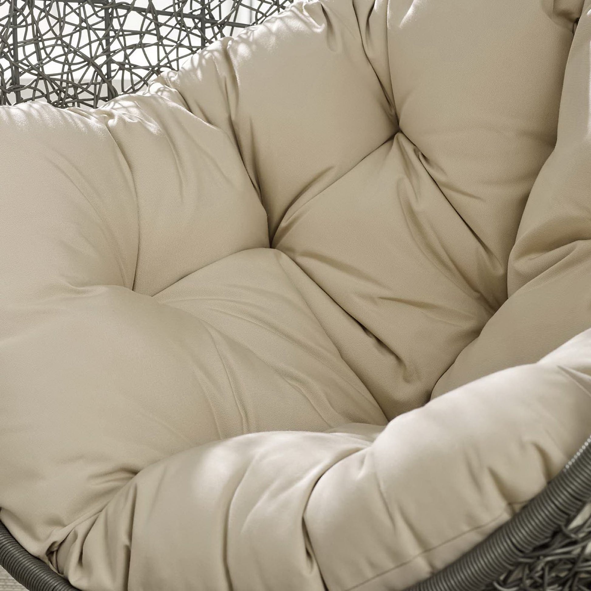 Hide Outdoor Patio Sunbrella® Swing Chair With Stand - White White