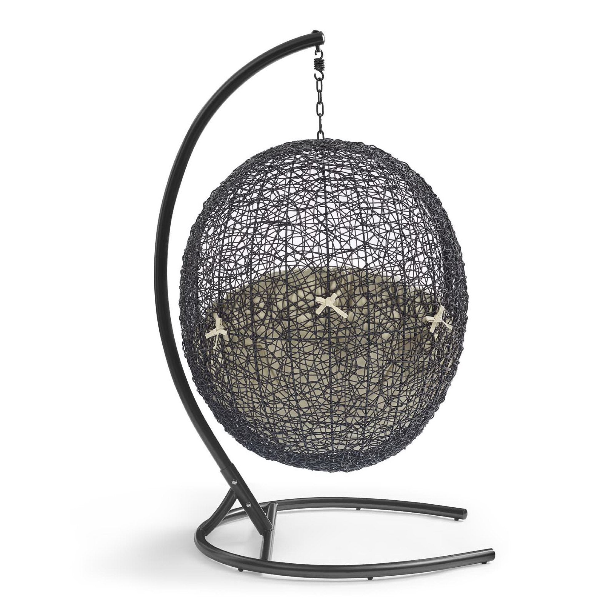 Encase Sunbrella® Swing Outdoor Patio Lounge Chair - Black Navy