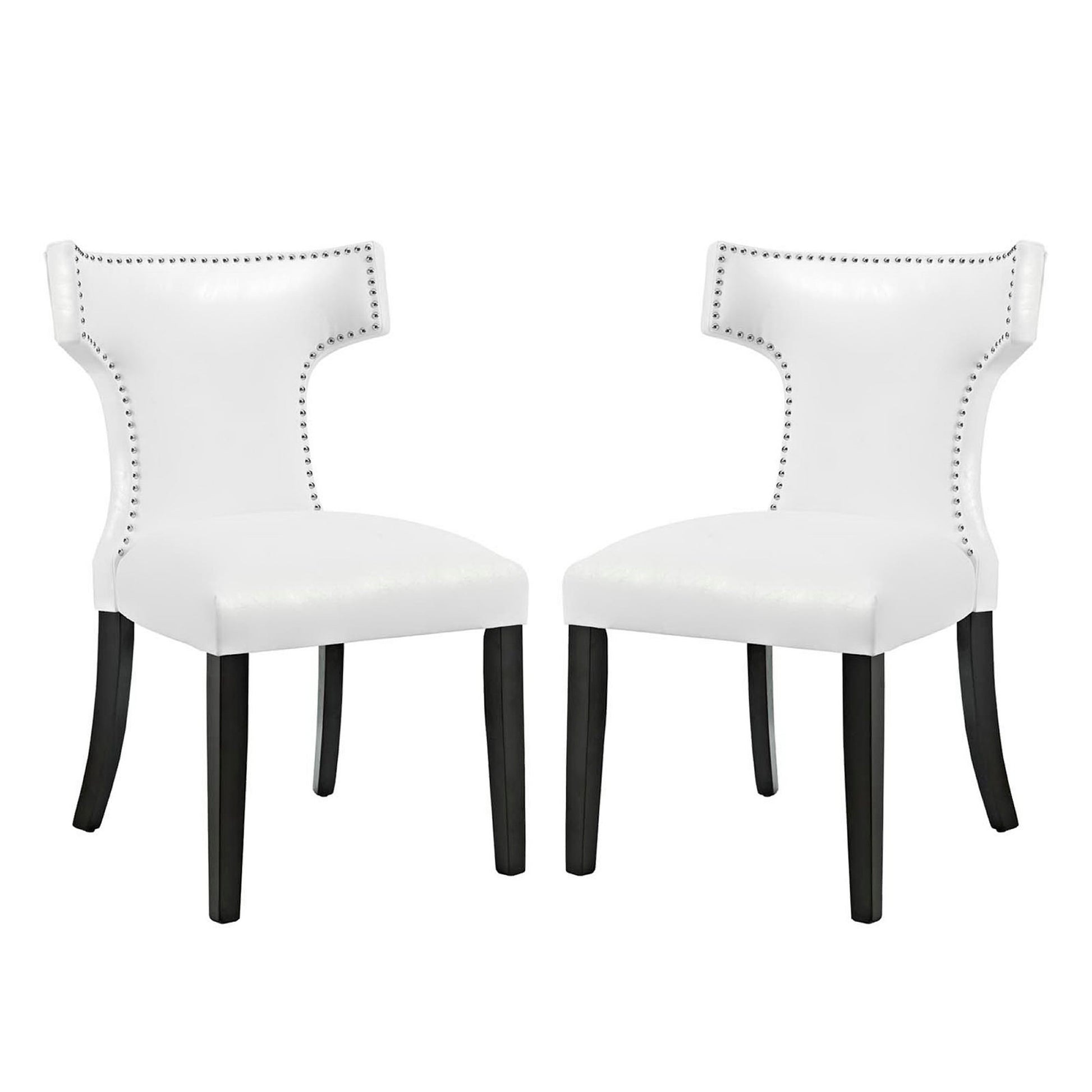 Curve Dining Chair Vinyl Set of 2