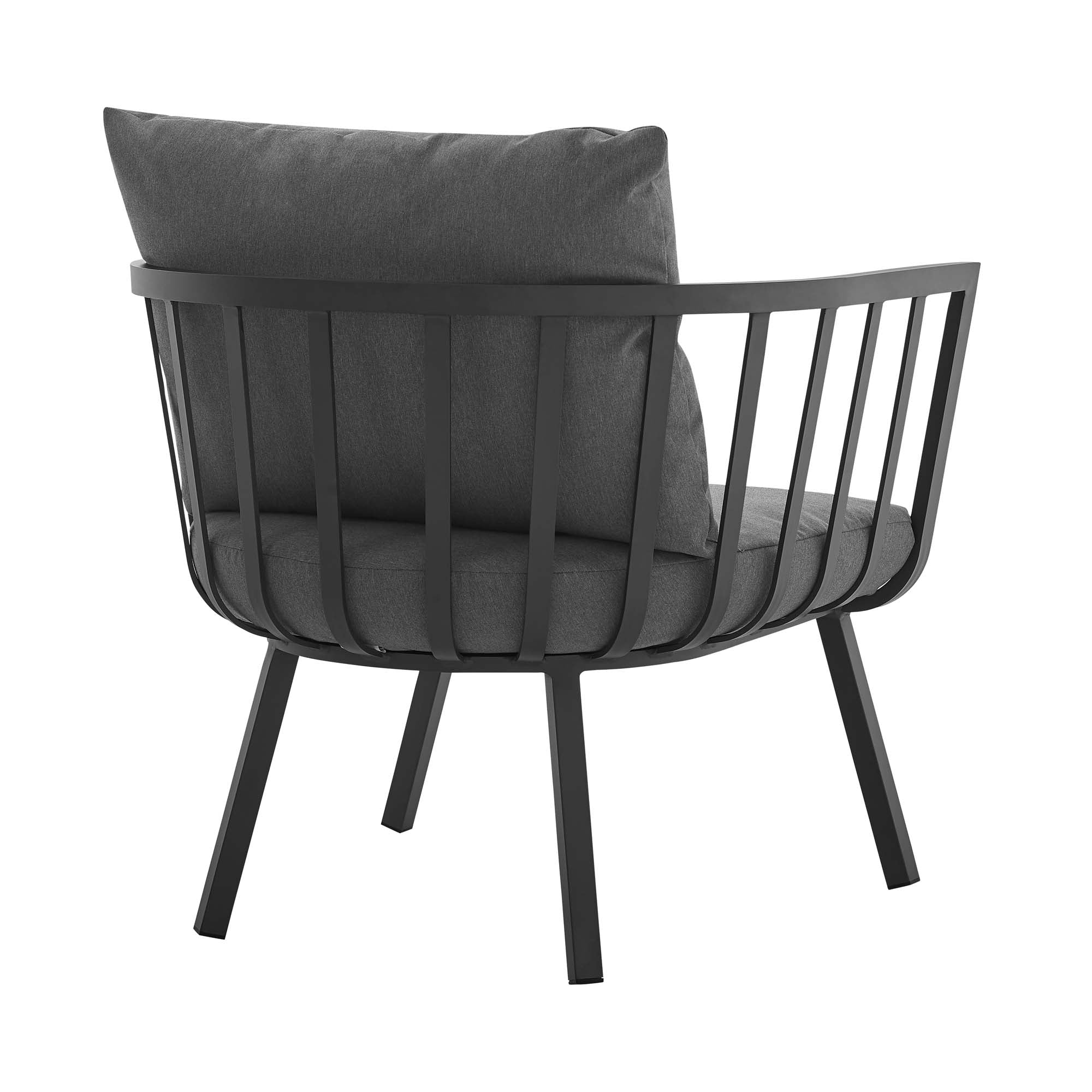 Riverside Outdoor Patio Aluminum Armchair Set of 2 - White Navy