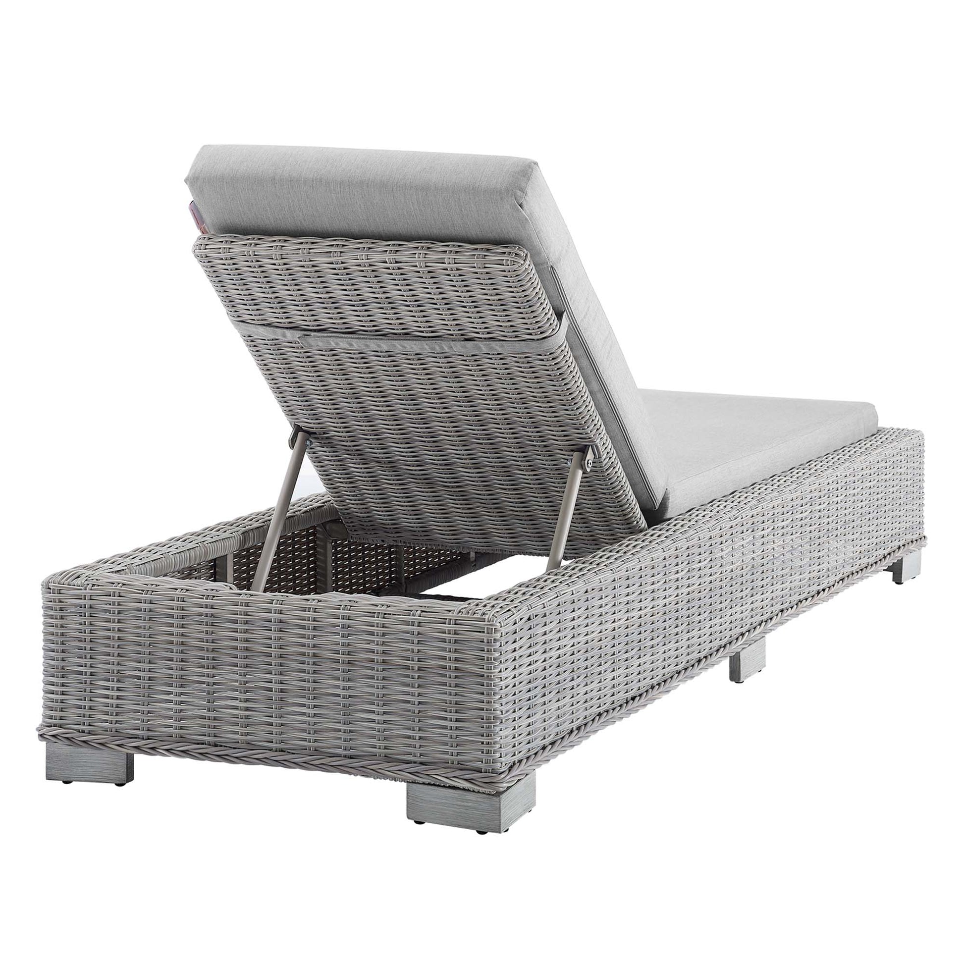 Conway Sunbrella® Outdoor Wicker Rattan Chaise Lounge