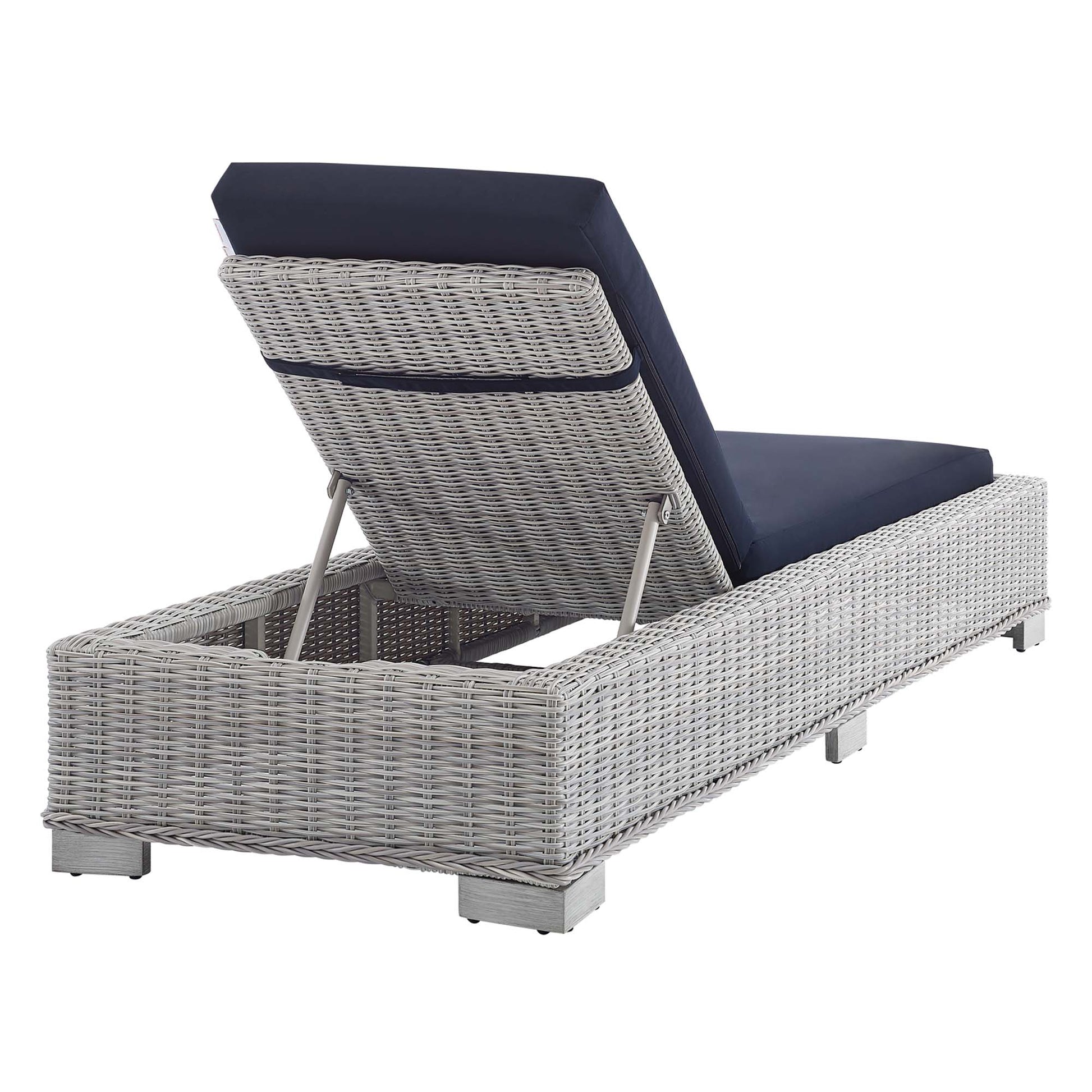 Conway Sunbrella® Outdoor Wicker Rattan Chaise Lounge