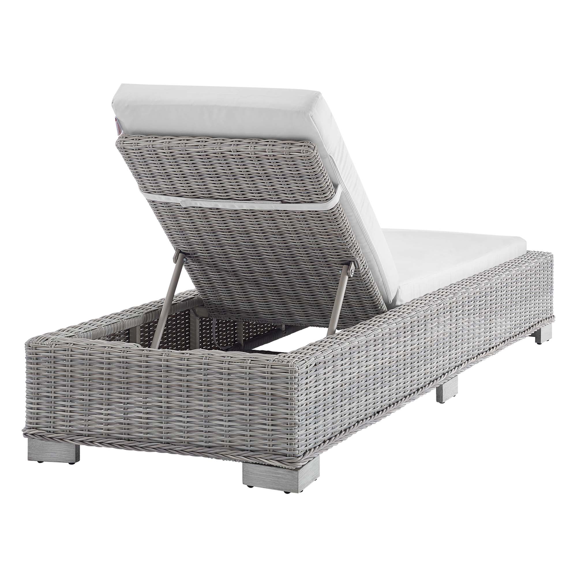 Conway Sunbrella® Outdoor Wicker Rattan Chaise Lounge