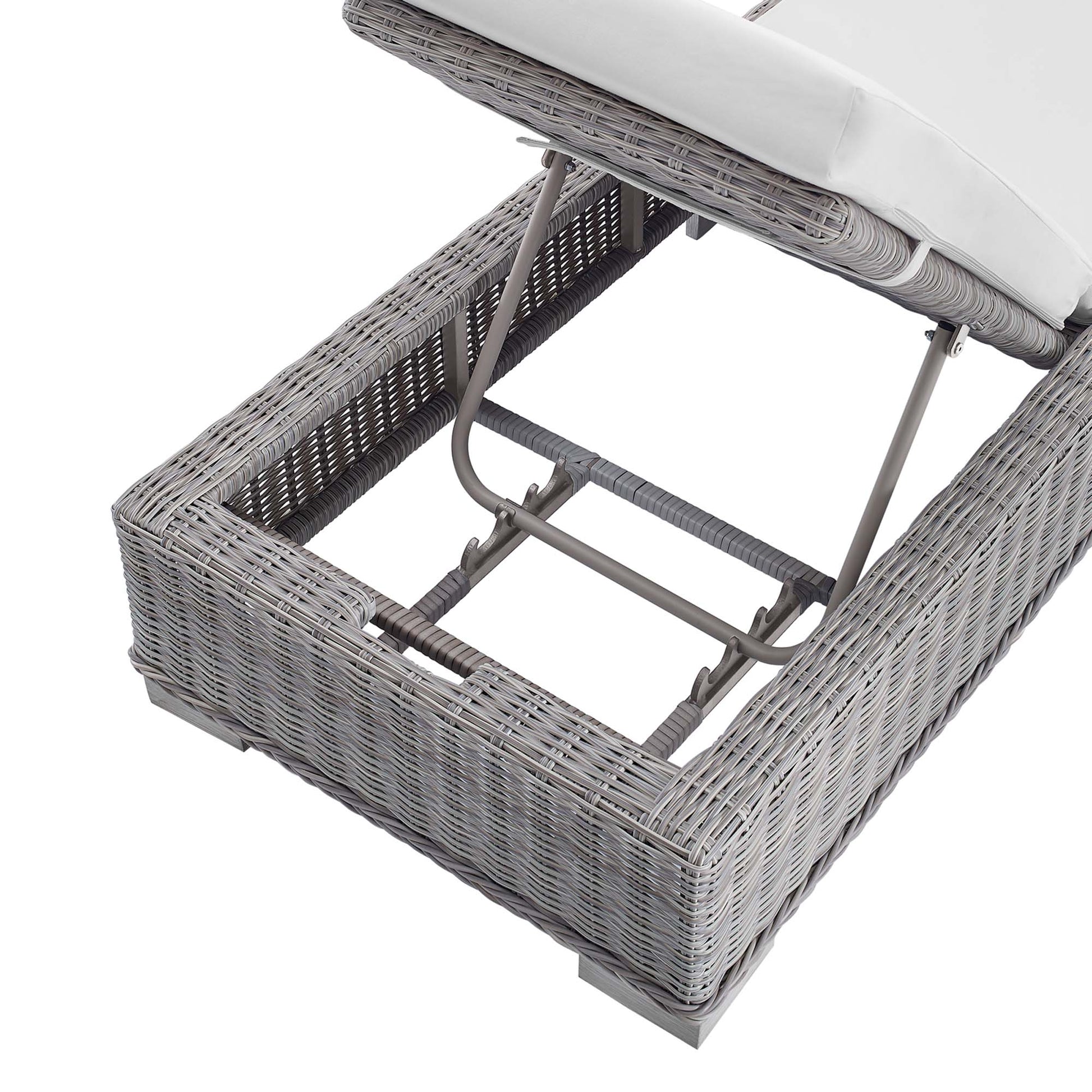 Conway Sunbrella® Outdoor Wicker Rattan Chaise Lounge