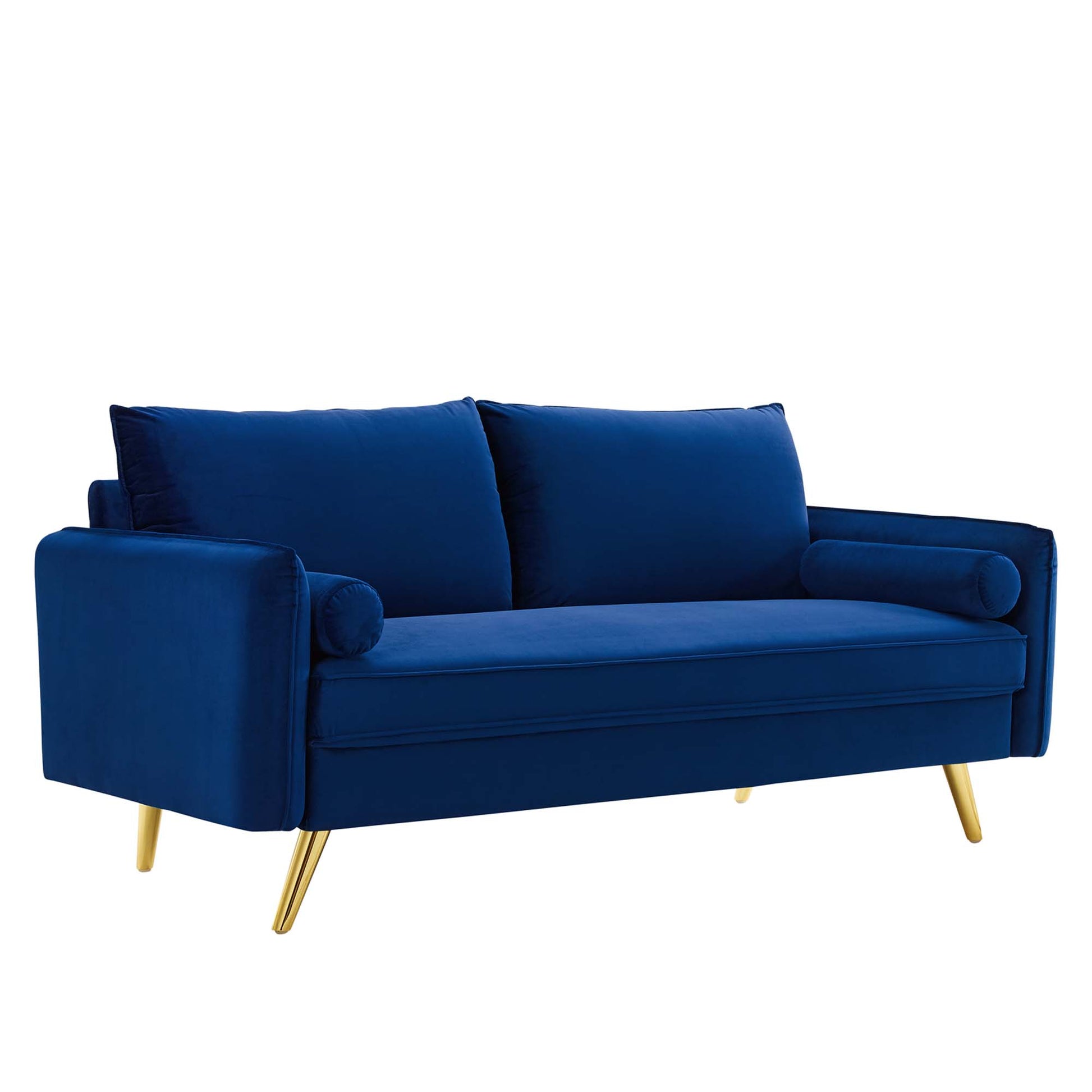 Revive Performance Velvet Sofa - Navy