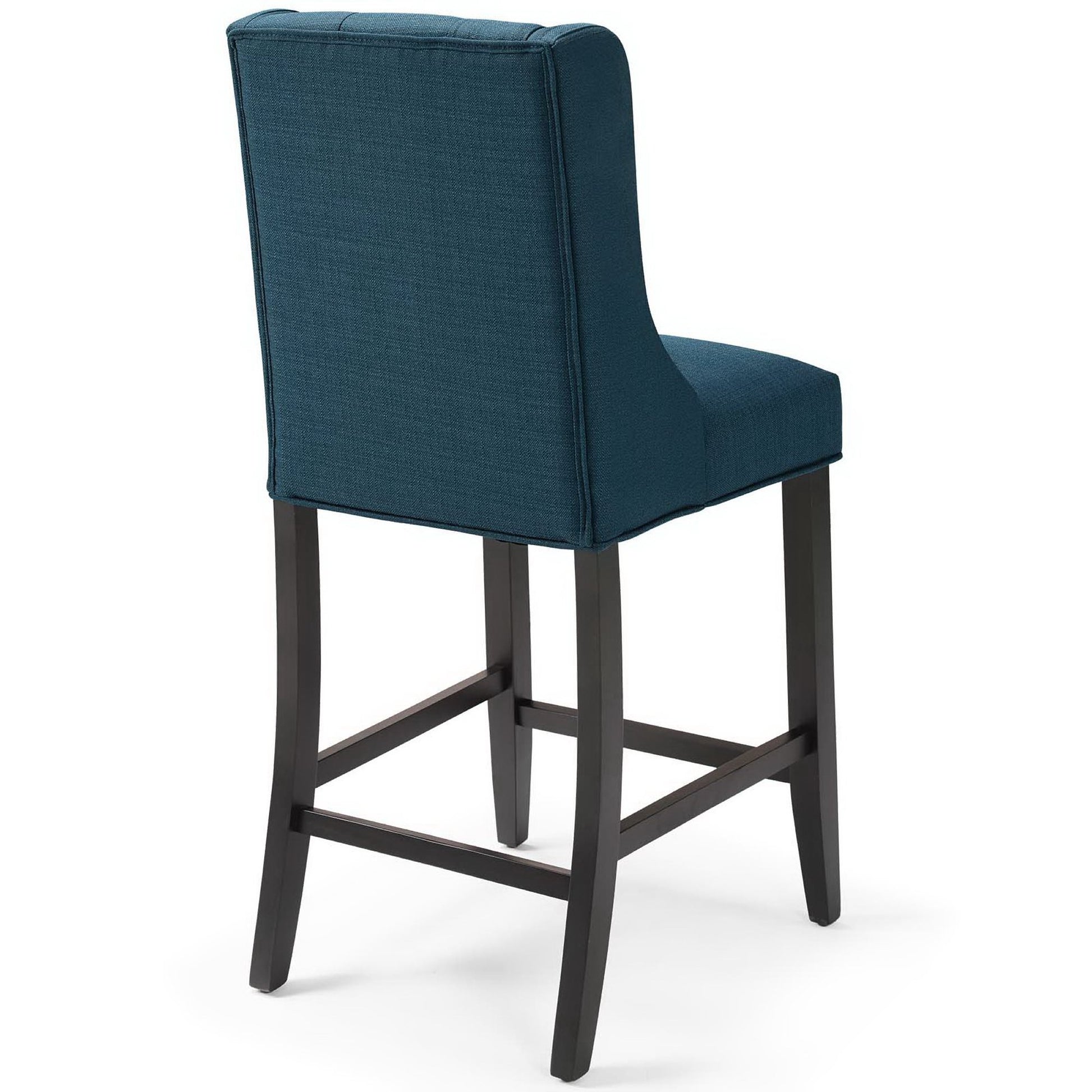 Baronet Upholstered Fabric Counter Bar Stool Set of 2 - Light Gray