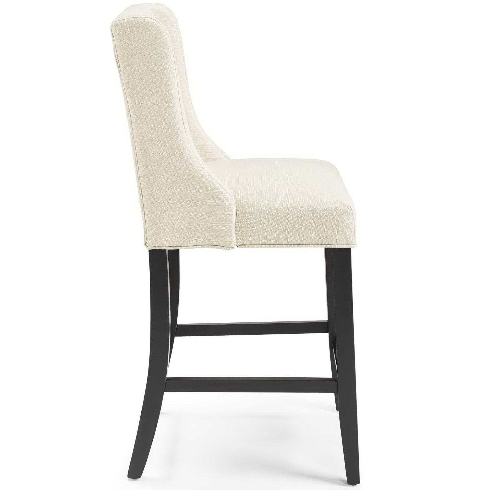 Baronet Upholstered Fabric Counter Bar Stool Set of 2