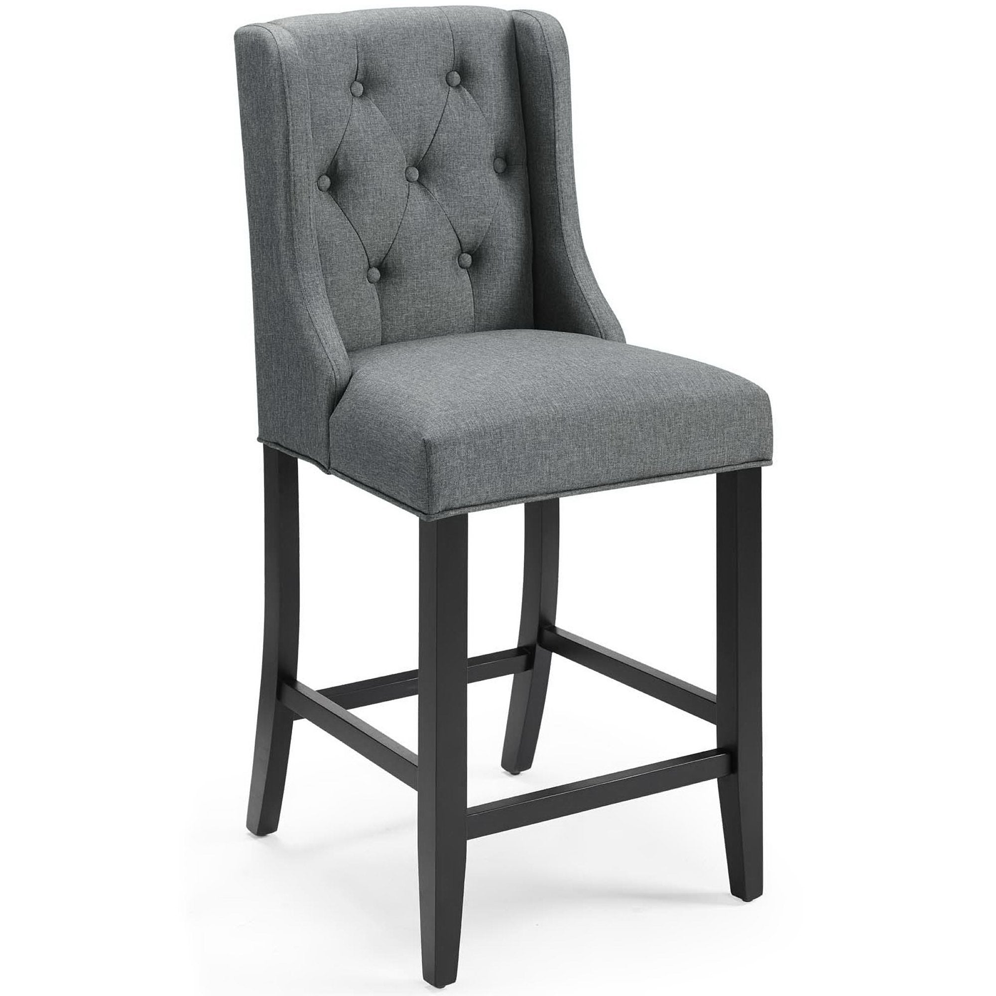 Baronet Upholstered Fabric Counter Bar Stool Set of 2