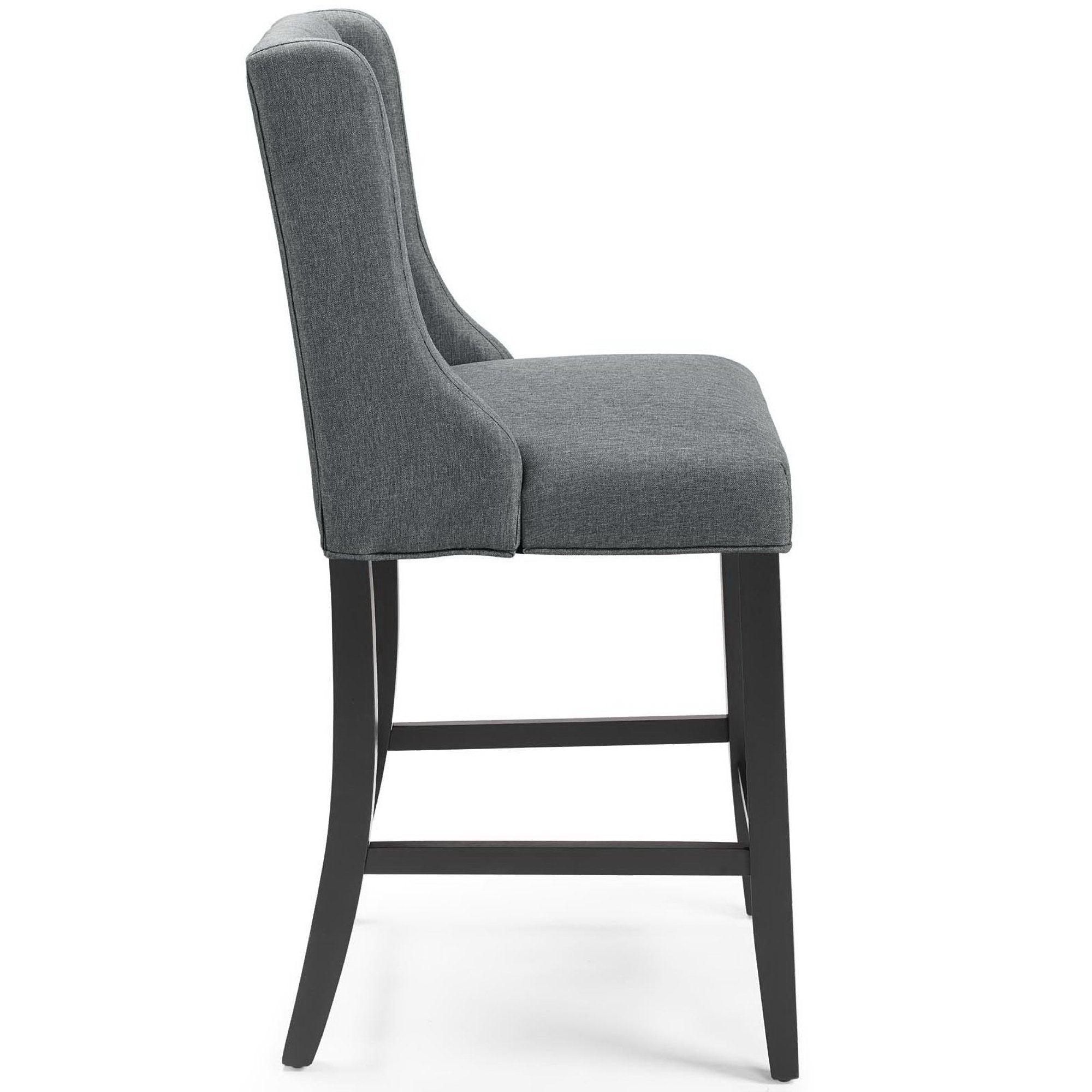 Baronet Upholstered Fabric Counter Bar Stool Set of 2