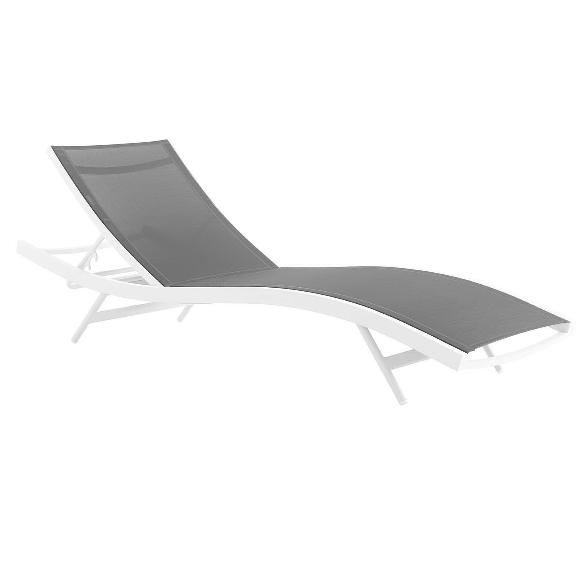 Glimpse Outdoor Patio Mesh Chaise Lounge Set of 4 - White Navy