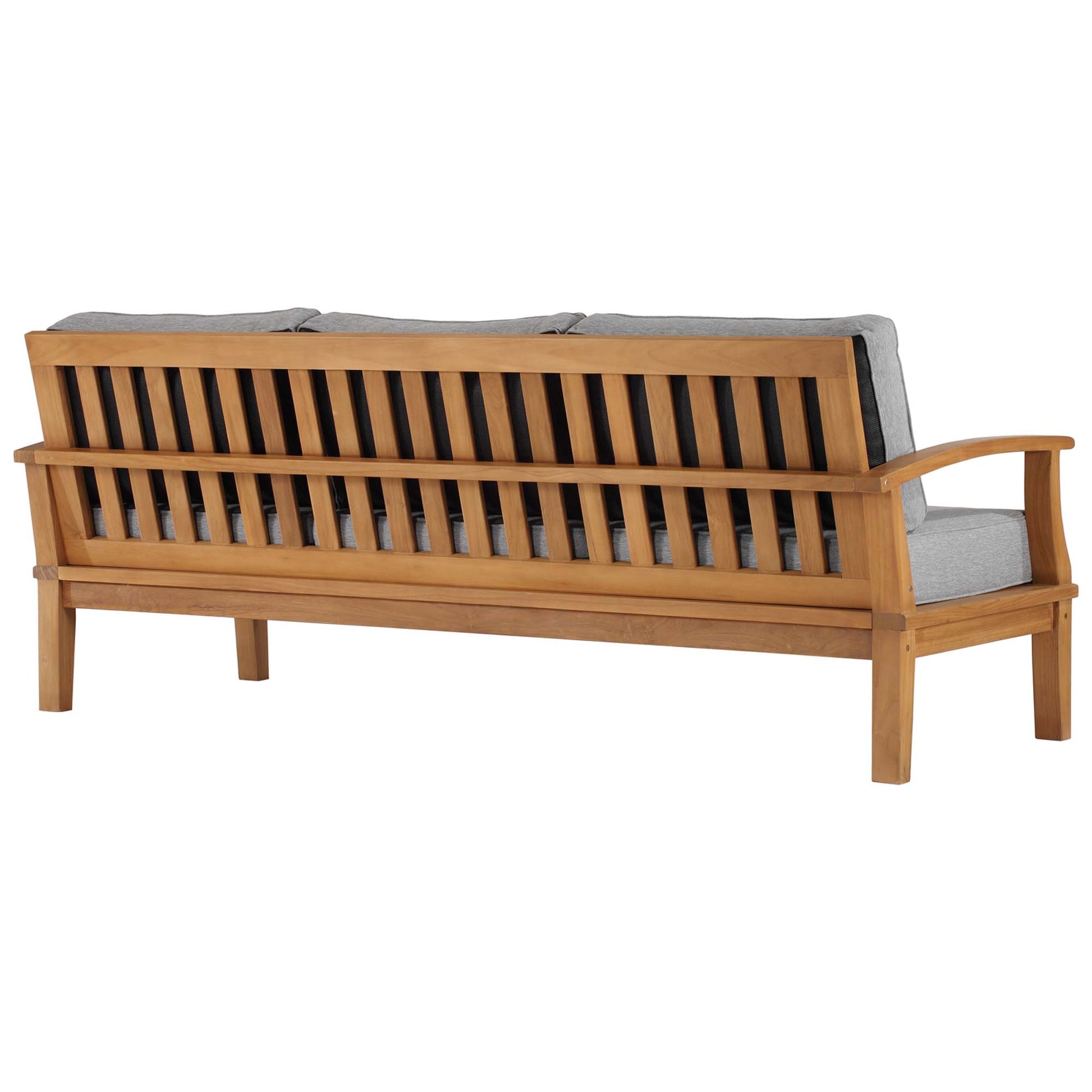 Marina Outdoor Patio Teak Sofa - Natural White