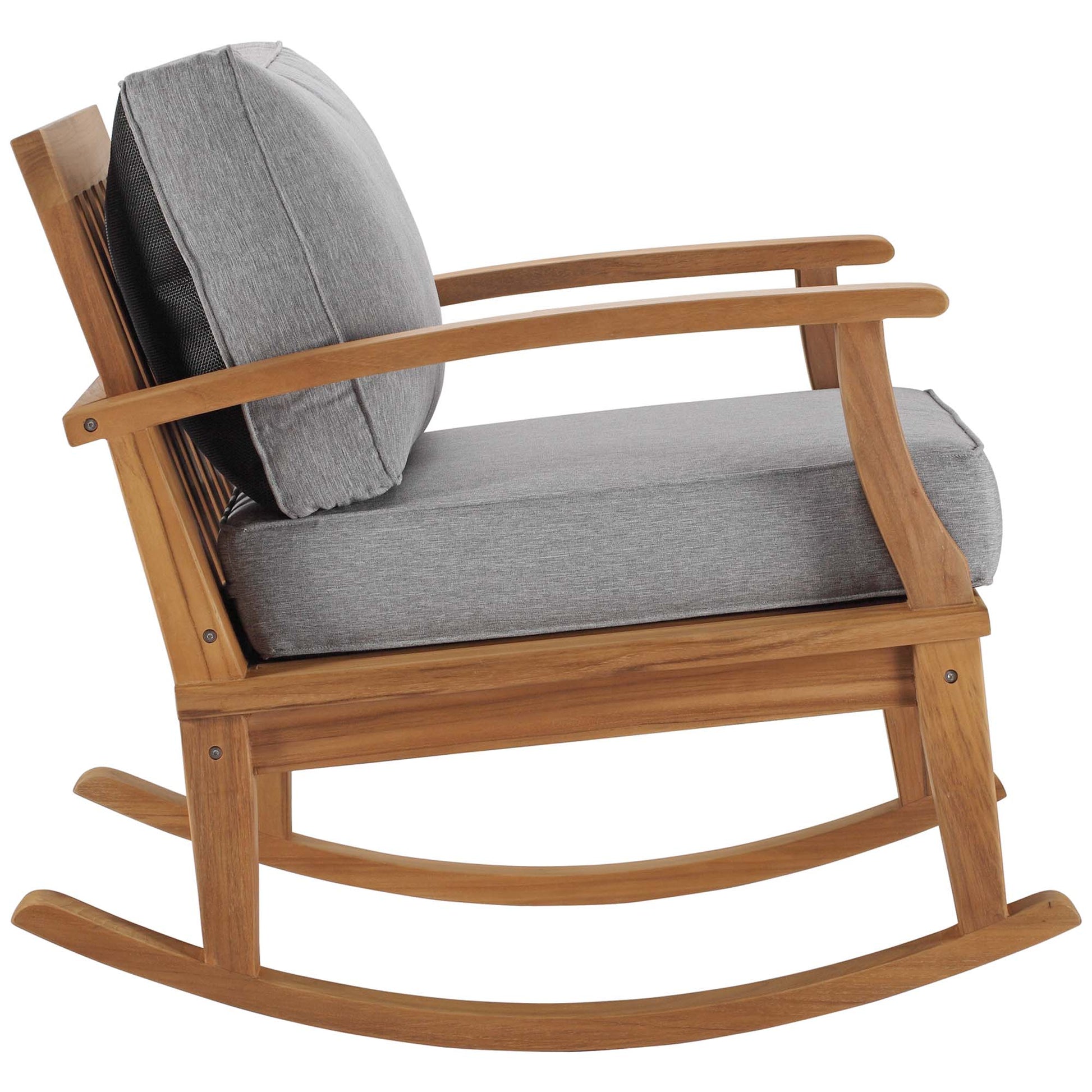 Marina Outdoor Patio Teak Rocking Chair - Natural Navy