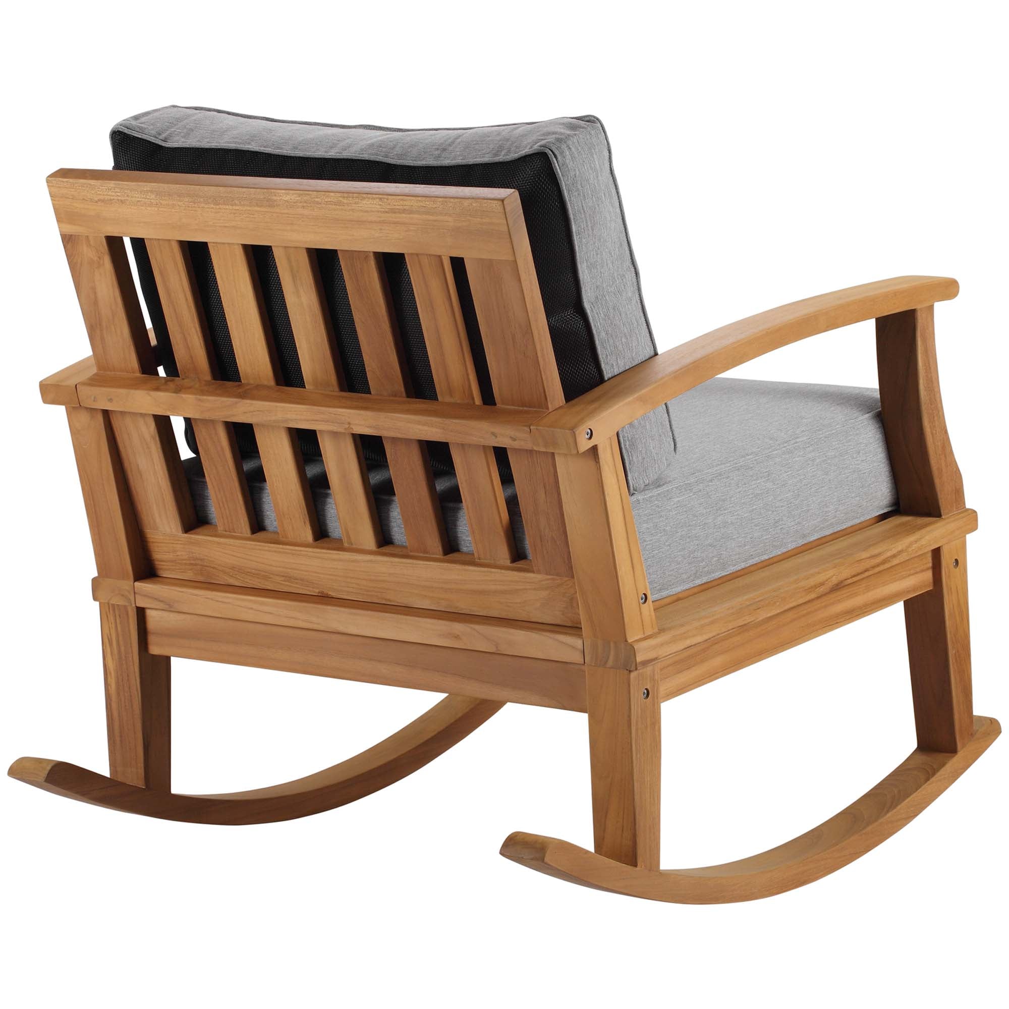 Marina Outdoor Patio Teak Rocking Chair - Natural White