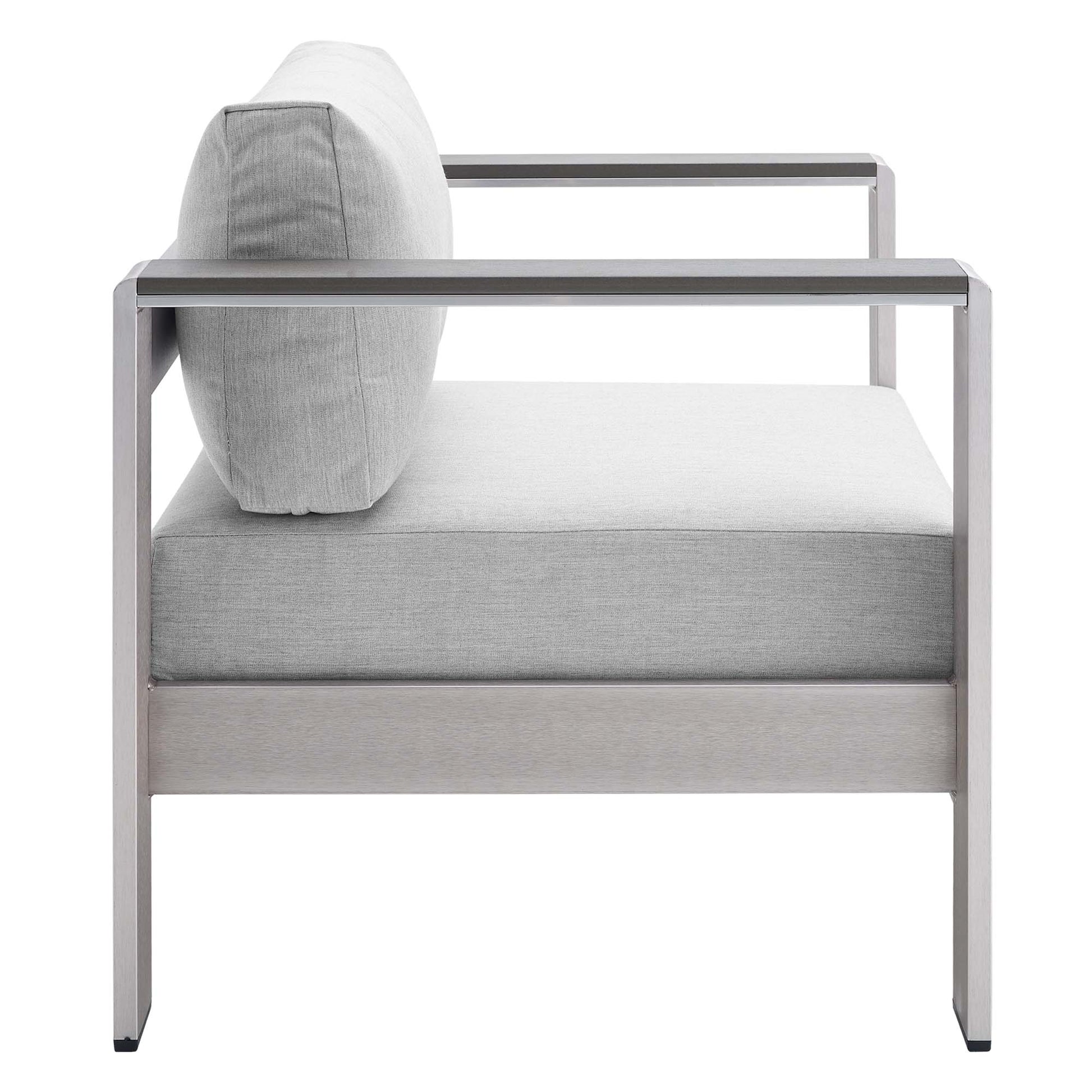 Shore Sunbrella® Fabric Aluminum Outdoor Patio Armchair