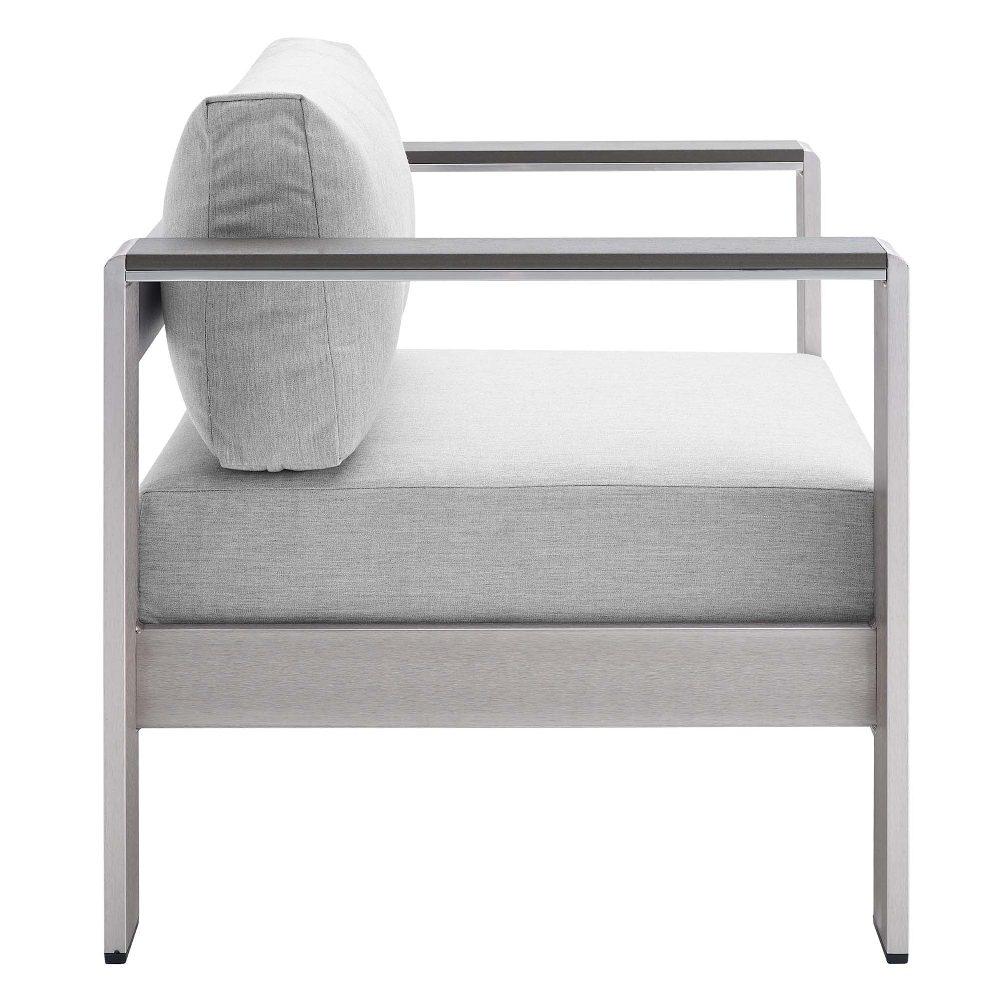 Shore Sunbrella® Fabric Aluminum Outdoor Patio Armchair
