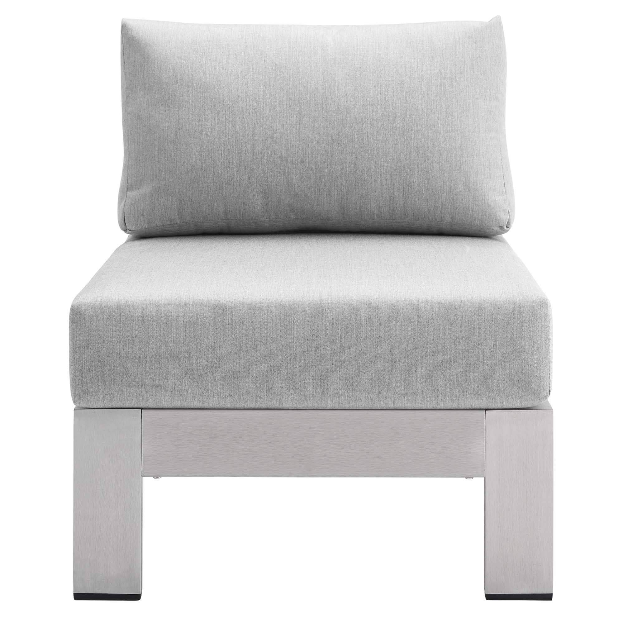 Shore Sunbrella® Fabric Aluminum Outdoor Armless Chair