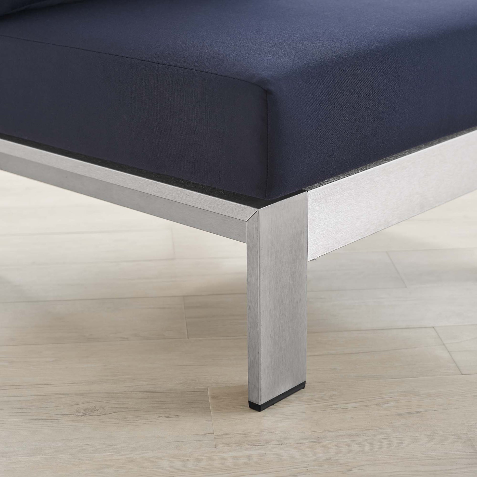 Shore Sunbrella® Fabric Aluminum Outdoor Armless Chair