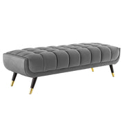 Adept 60" Performance Velvet Bench - Gray