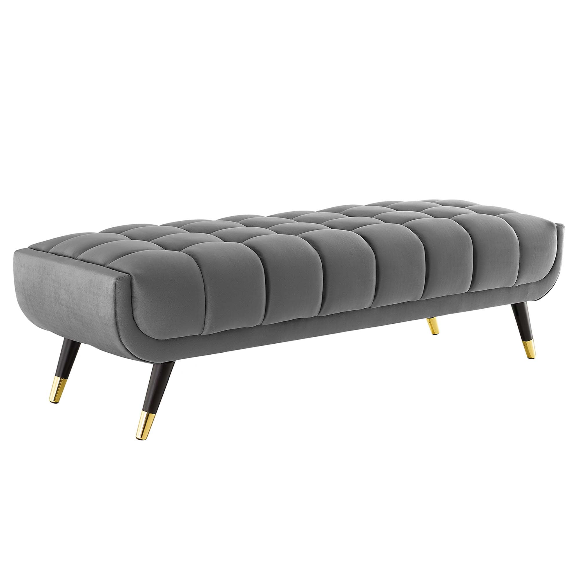 Adept 60" Performance Velvet Bench - Gray
