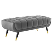 Adept 47.5" Performance Velvet Bench - Gray