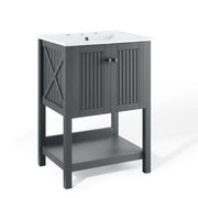 Steam Bathroom Vanity Basin Included - Gray White