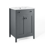 Nantucket Bathroom Vanity Basin Included - Gray White