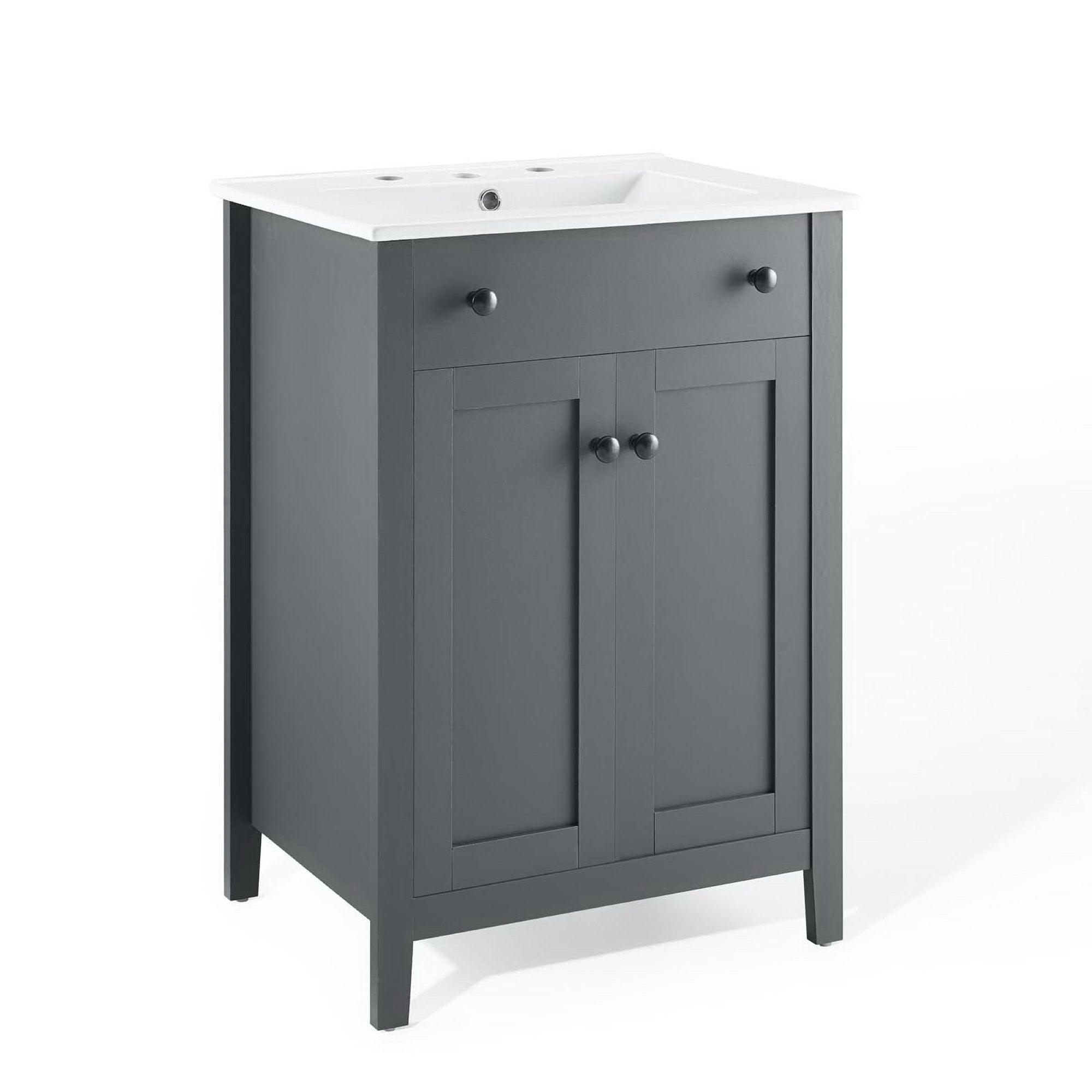 Nantucket Bathroom Vanity Basin Included - Gray White