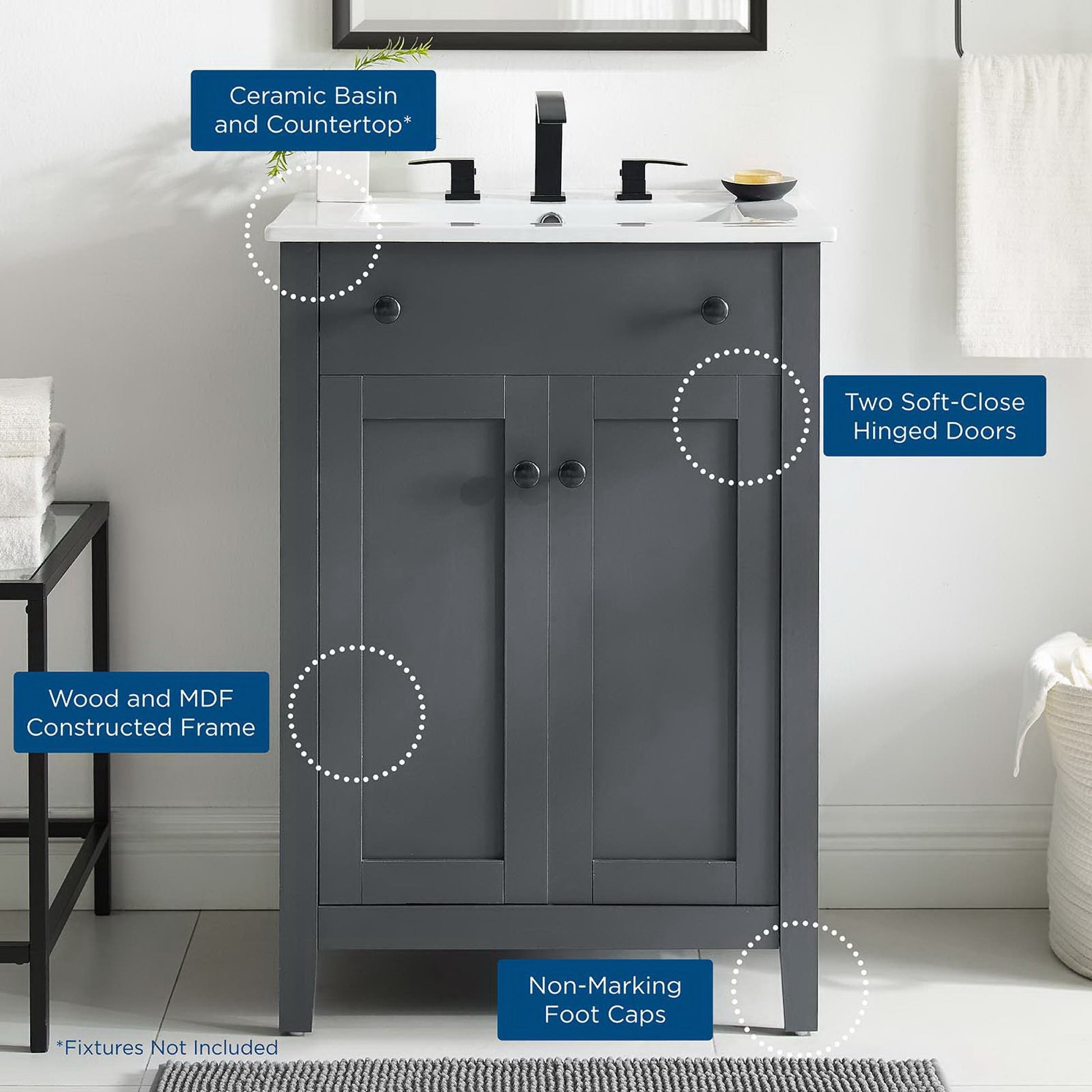 Nantucket Bathroom Vanity Basin Included