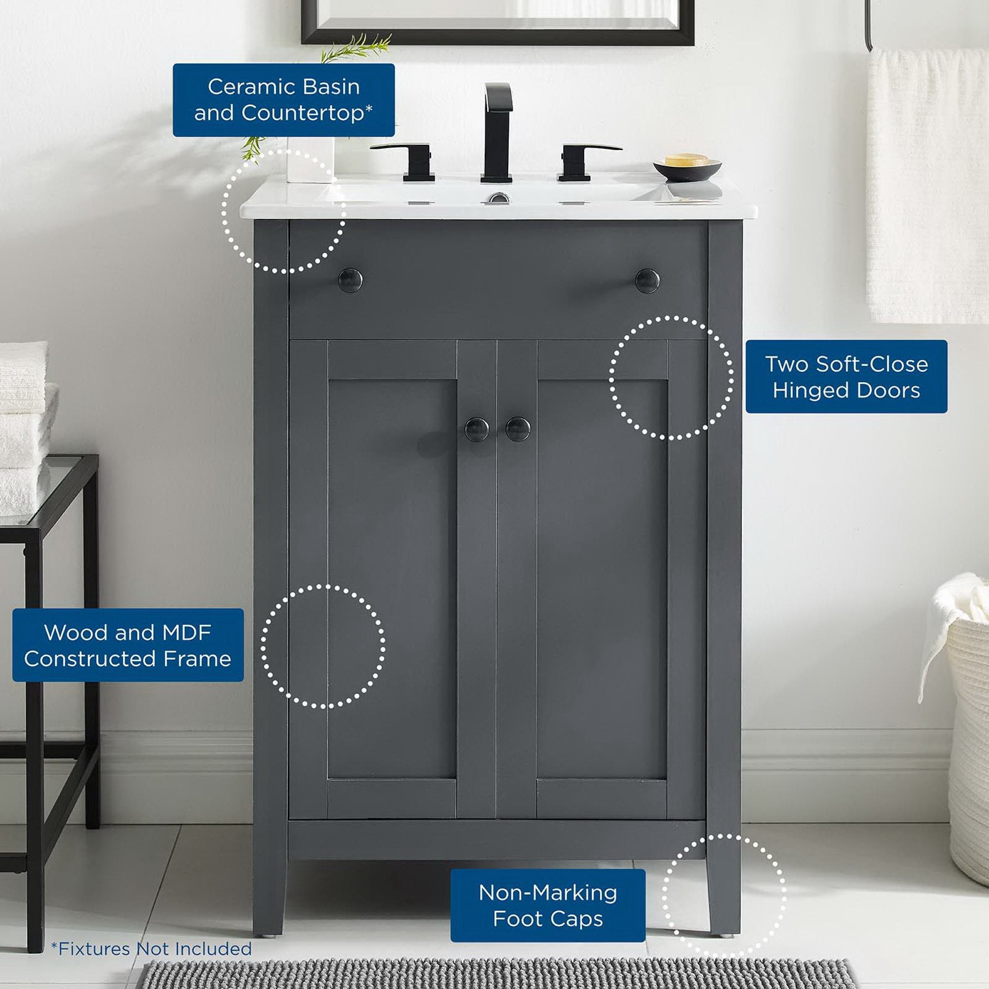 Nantucket Bathroom Vanity Basin Included