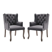 Realm Armchair Performance Velvet Set of 2 - Gray