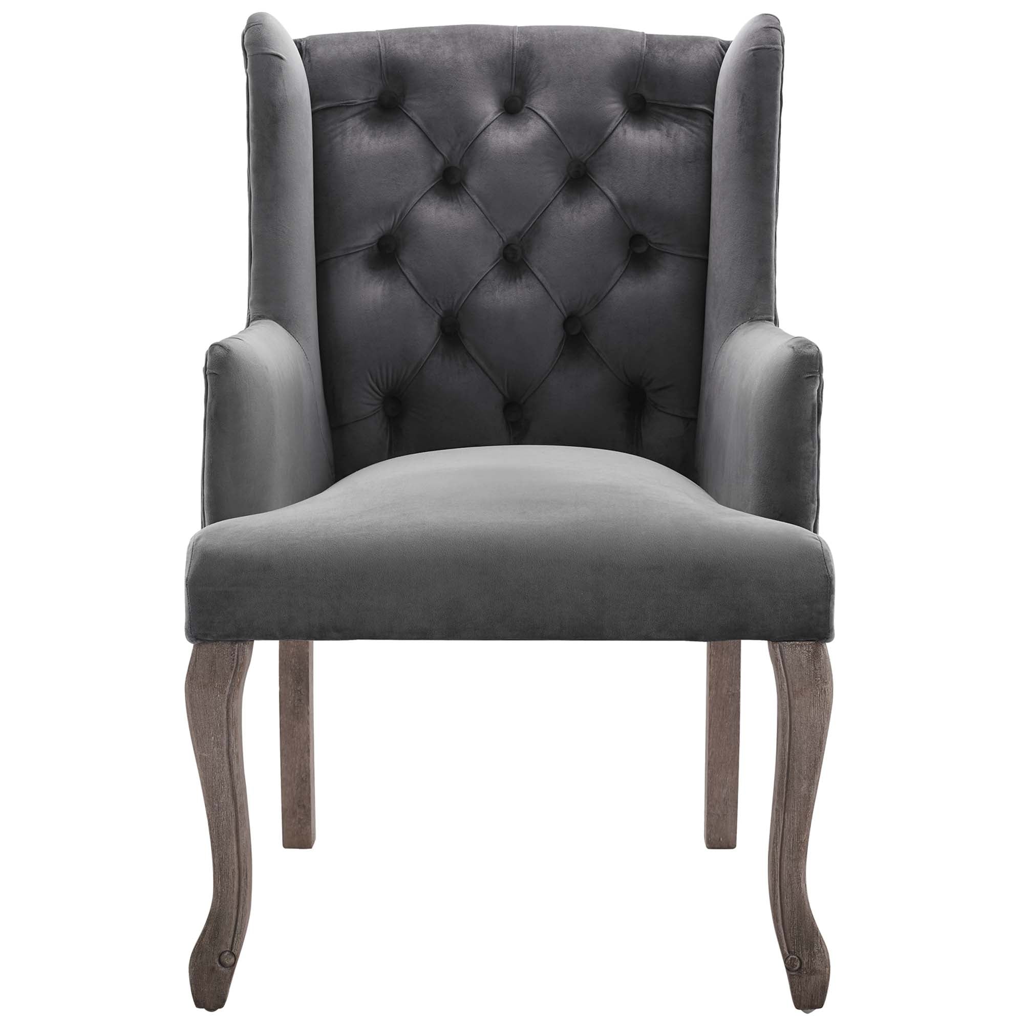 Realm Armchair Performance Velvet Set of 2 - Navy