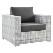 Convene Outdoor Patio Armchair - Light Gray Charcoal