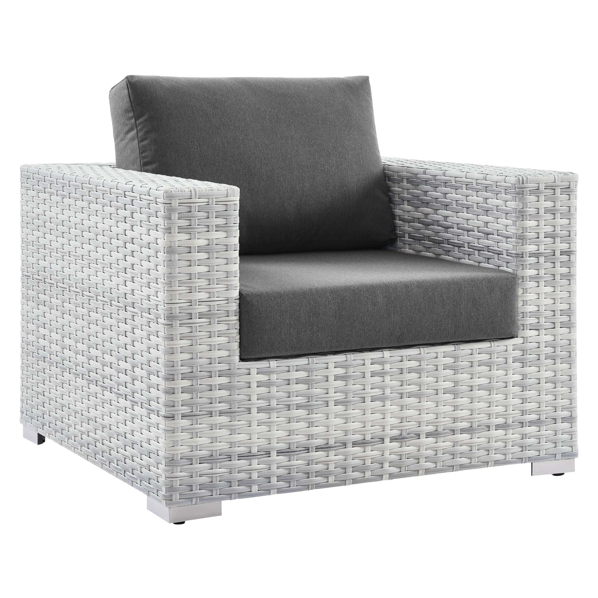 Convene Outdoor Patio Armchair - Light Gray Charcoal
