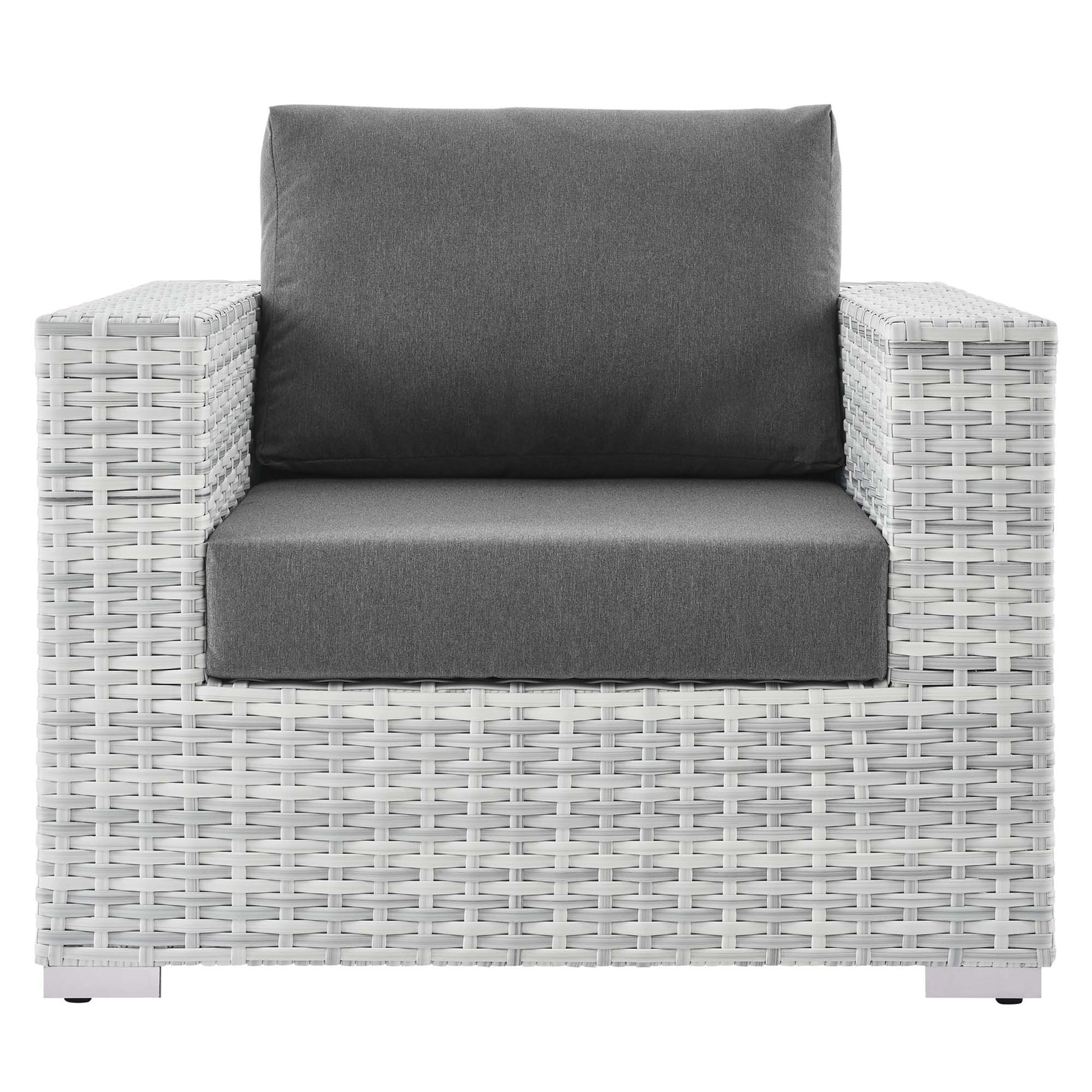 Convene Outdoor Patio Armchair - Light Gray Navy