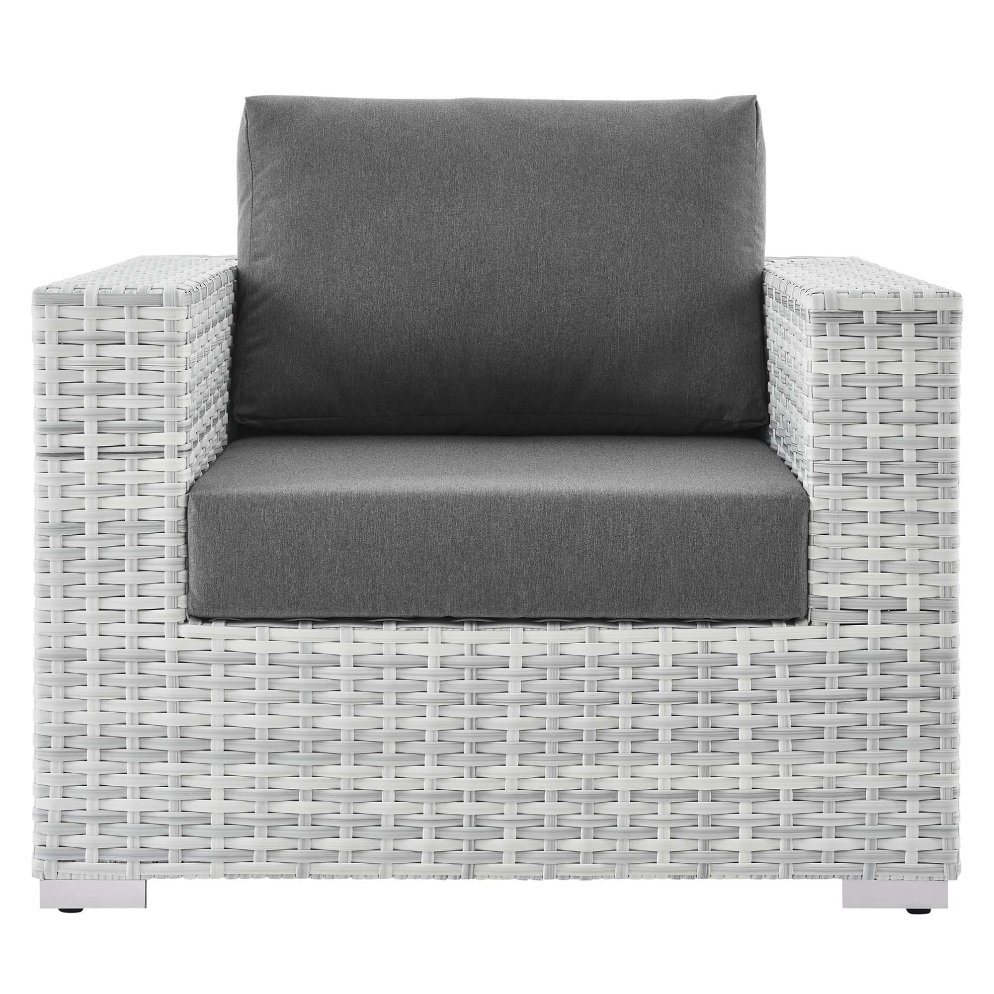 Convene Outdoor Patio Armchair - Light Gray Navy