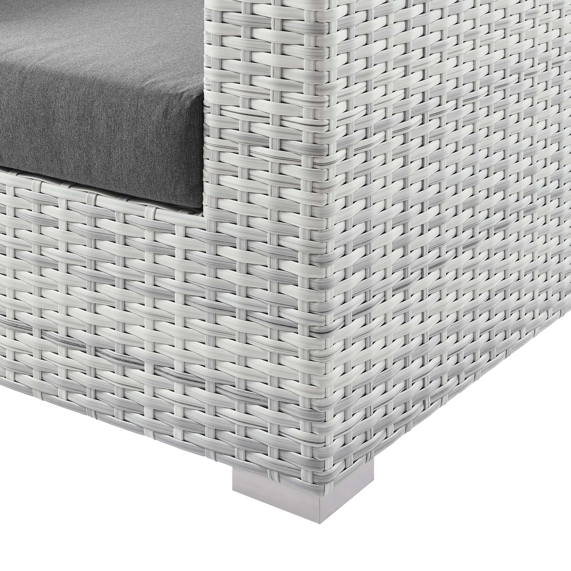 Convene Outdoor Patio Armchair - Light Gray White