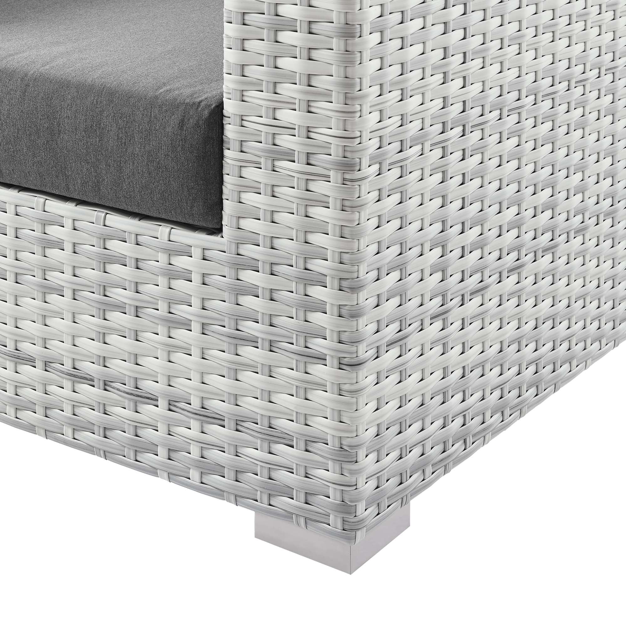 Convene Outdoor Patio Armchair - Light Gray White