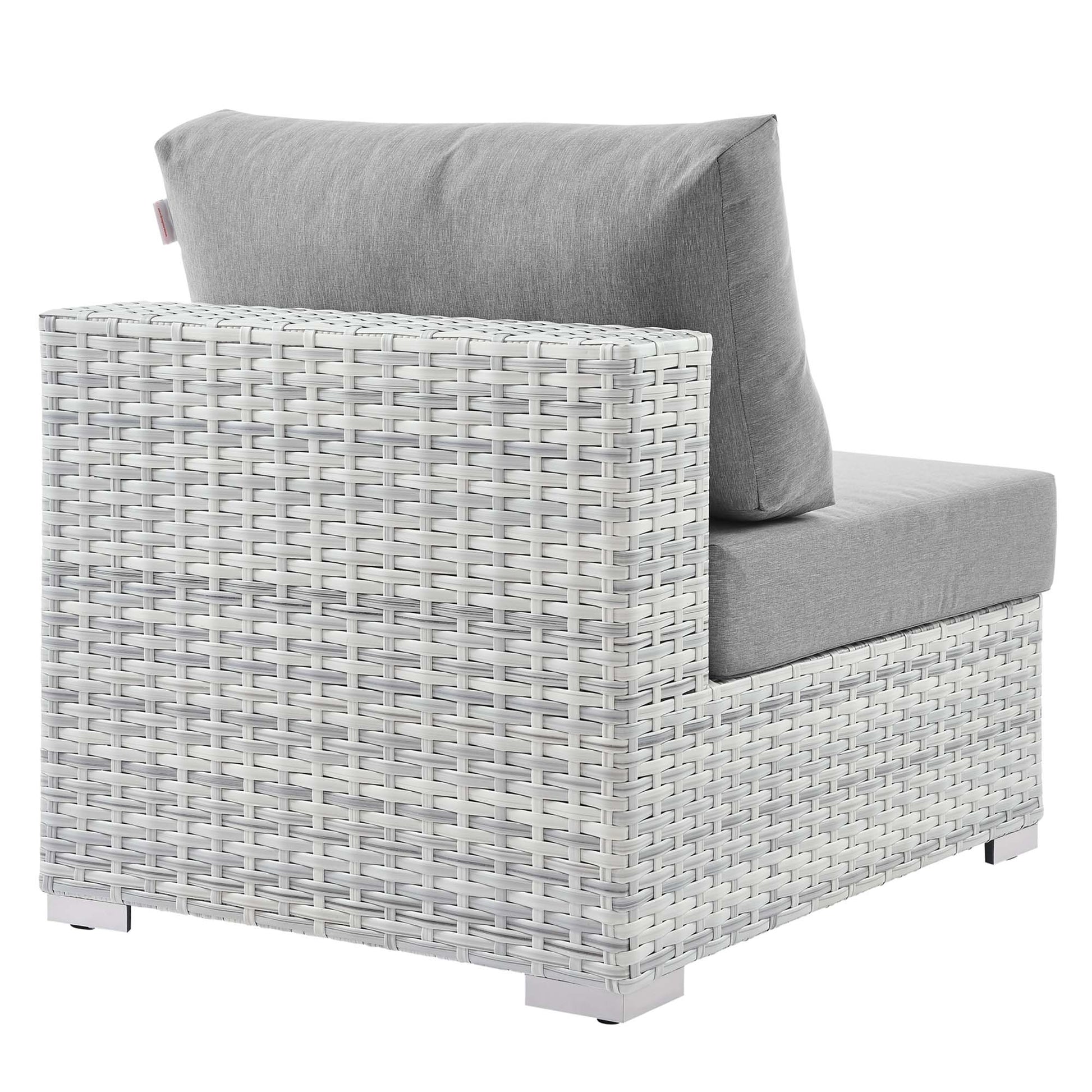 Convene Outdoor Armless Chair - Light Gray Navy