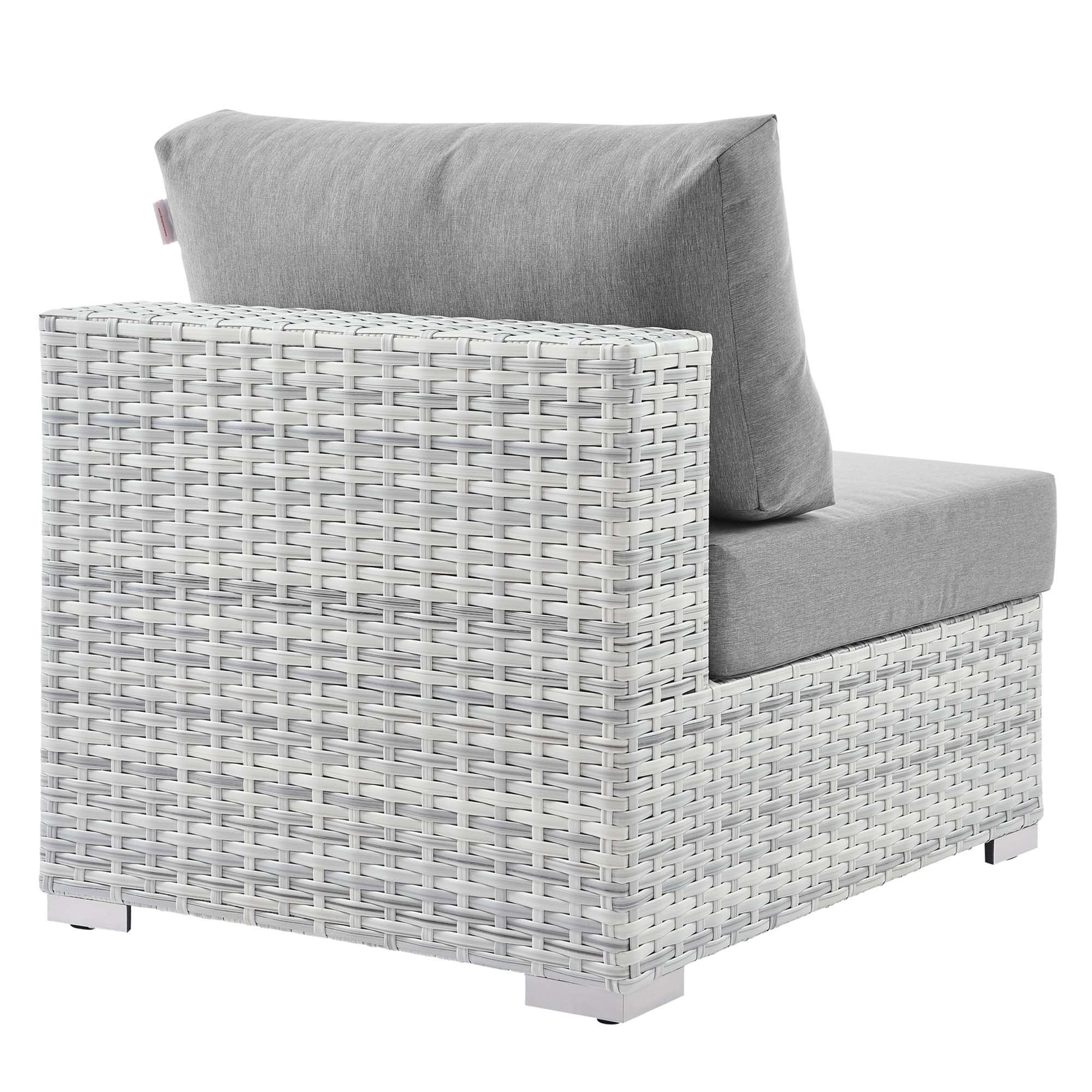 Convene Outdoor Armless Chair - Light Gray Navy