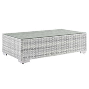 Convene Outdoor Patio Coffee Table - Light Gray