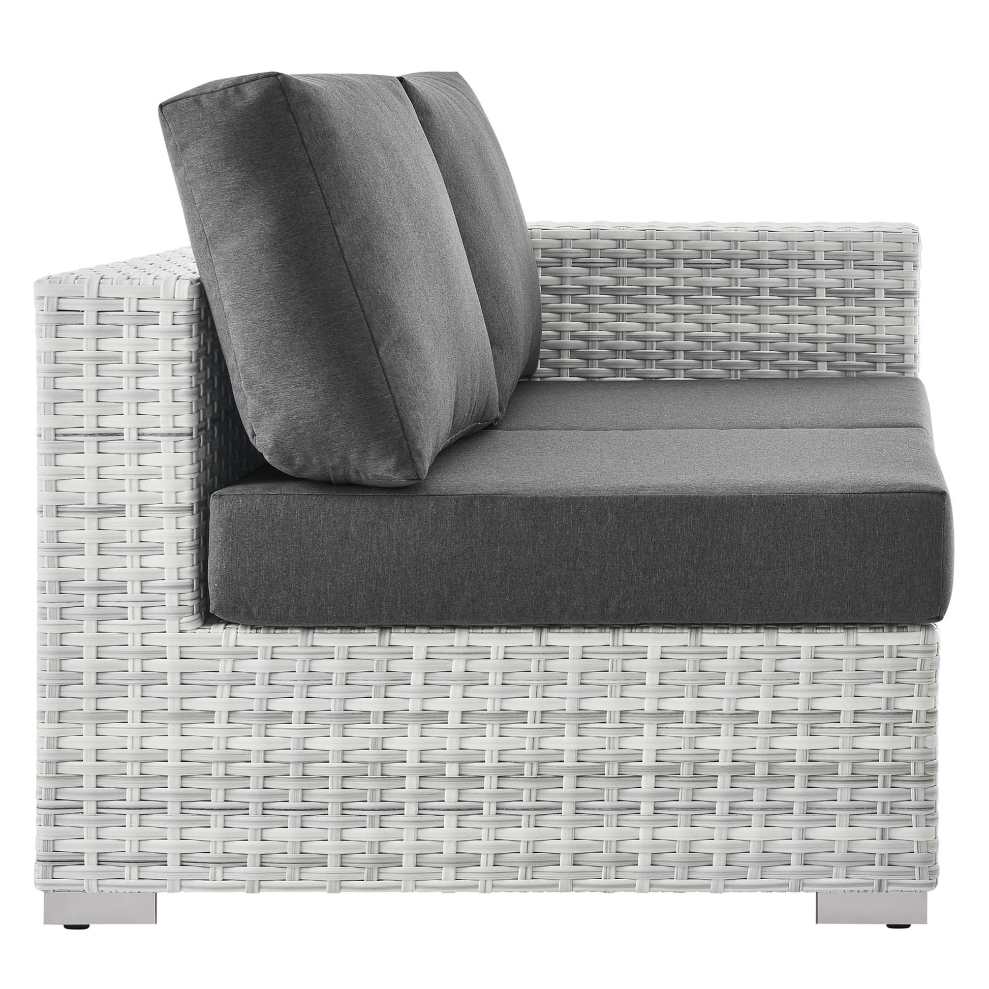 Convene Outdoor Patio Right-Arm Loveseat - Light Gray Gray