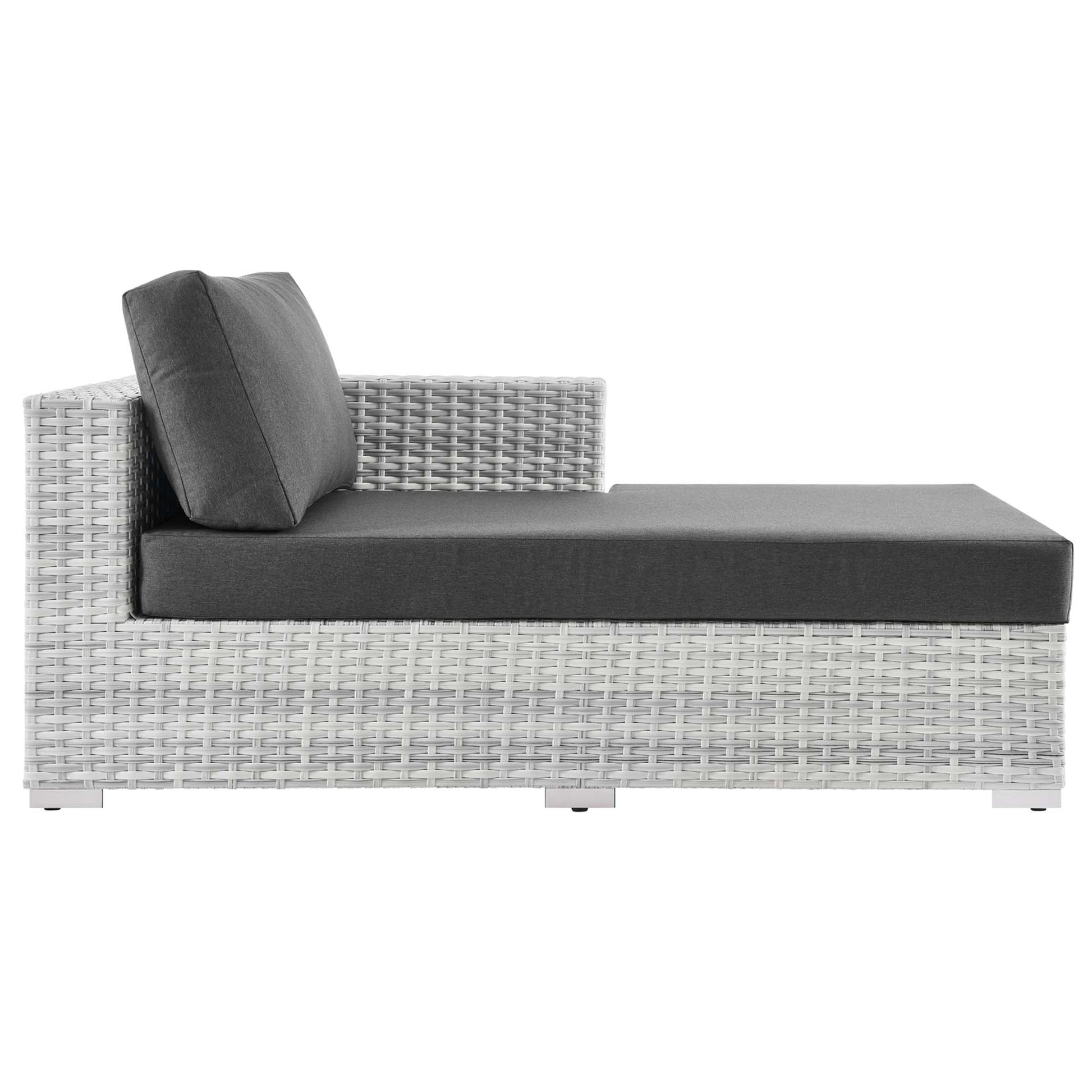 Convene Outdoor Patio Right Chaise - Light Gray Light Blue