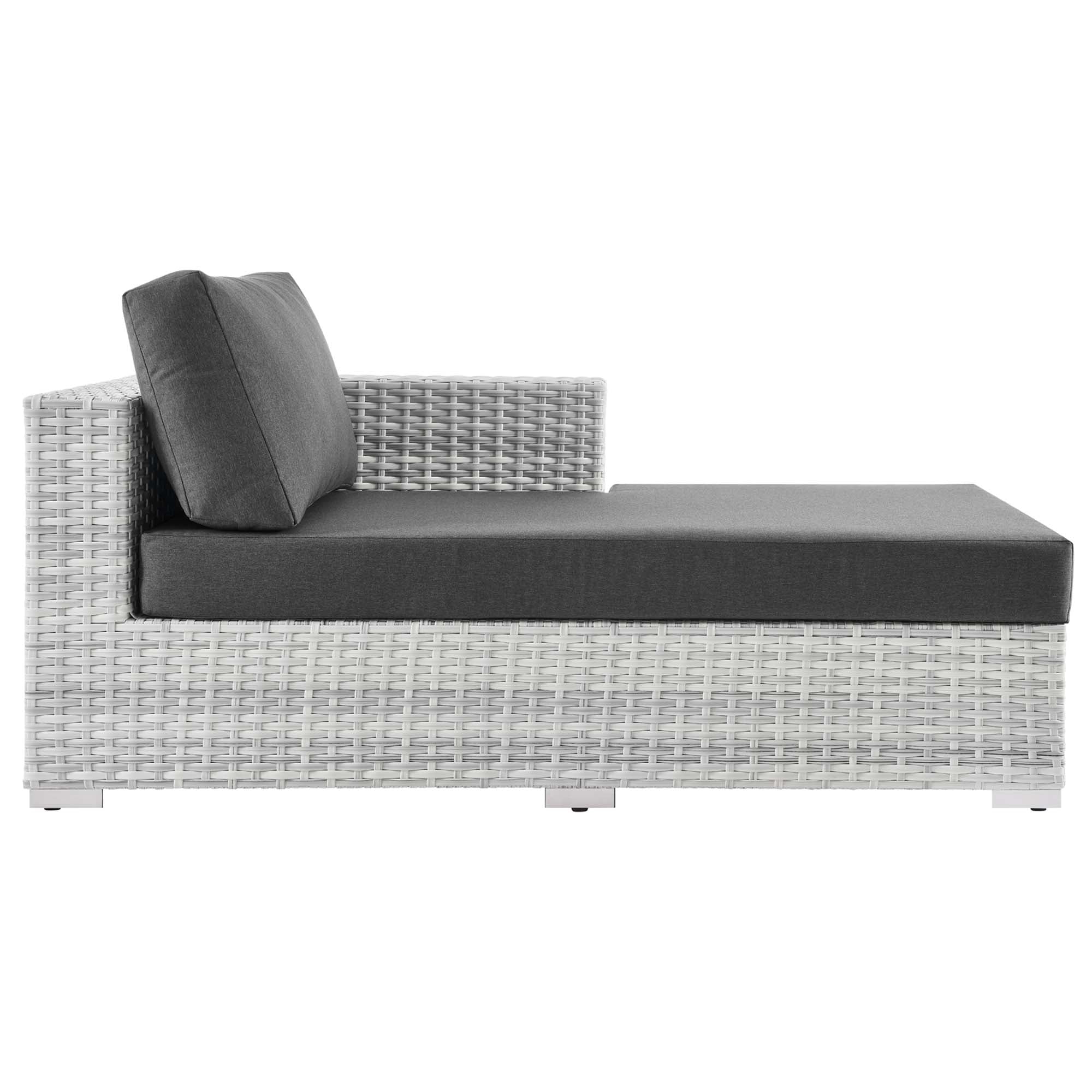 Convene Outdoor Patio Right Chaise - Light Gray Light Blue