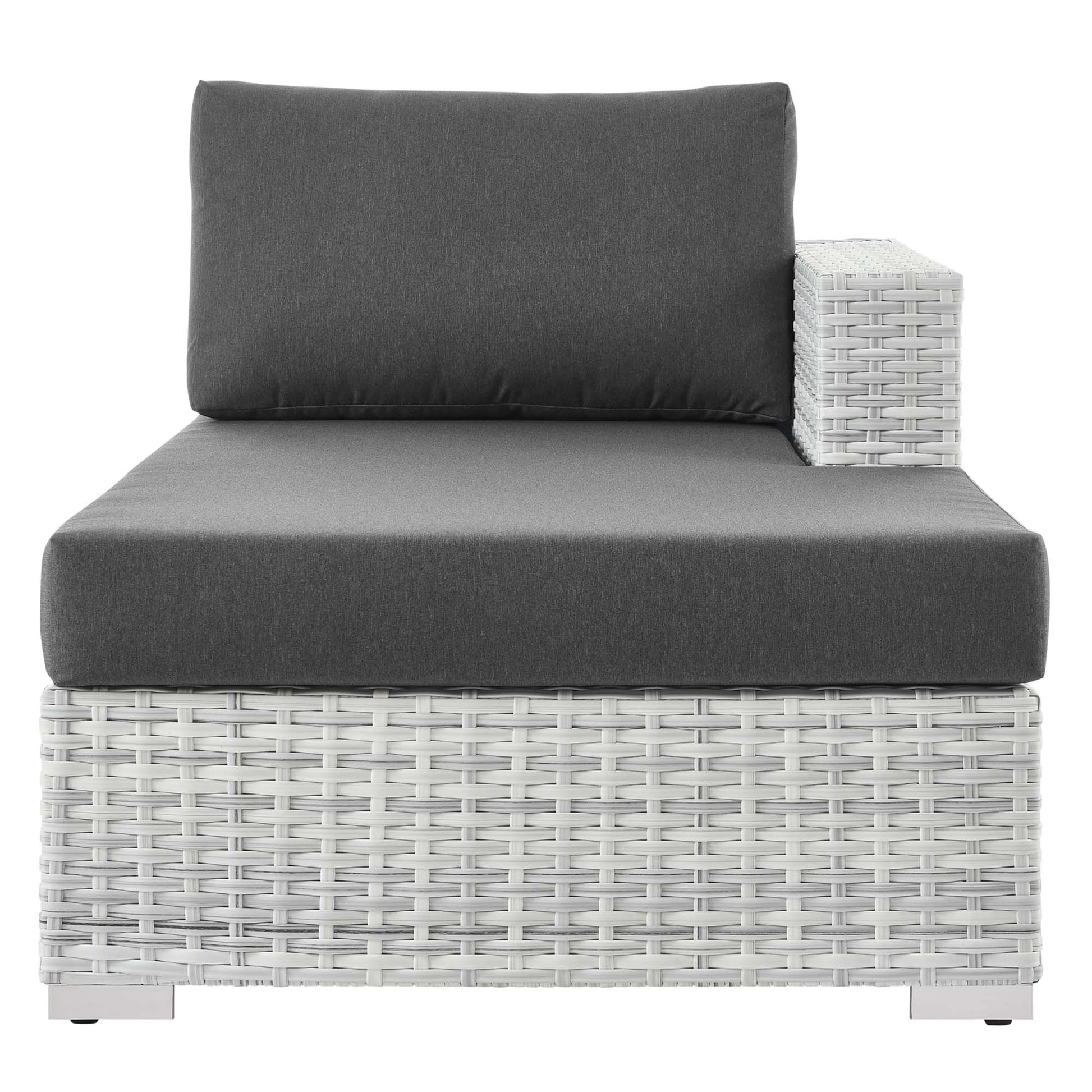 Convene Outdoor Patio Right Chaise - Light Gray White