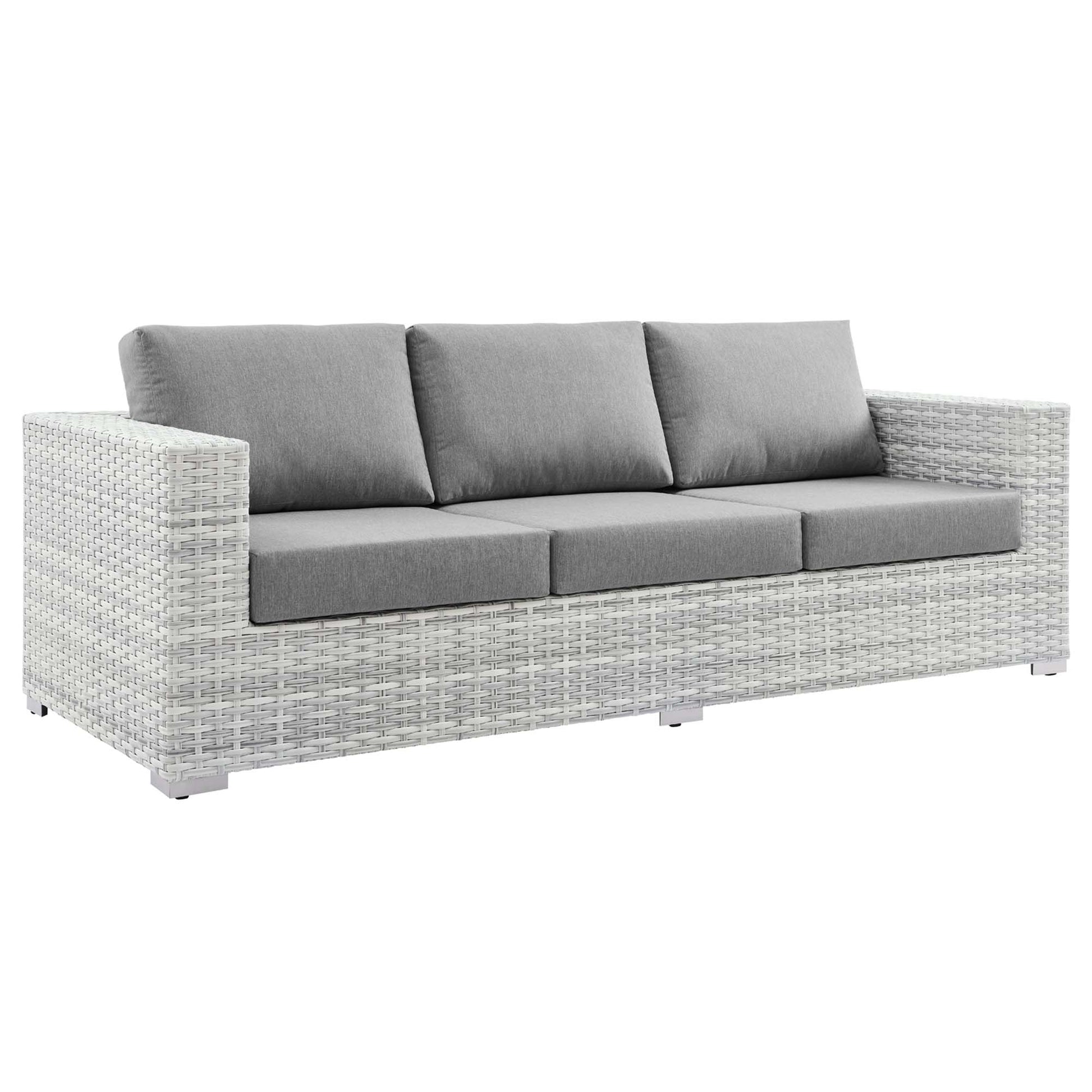 Convene Outdoor Patio Sofa - Light Gray Gray